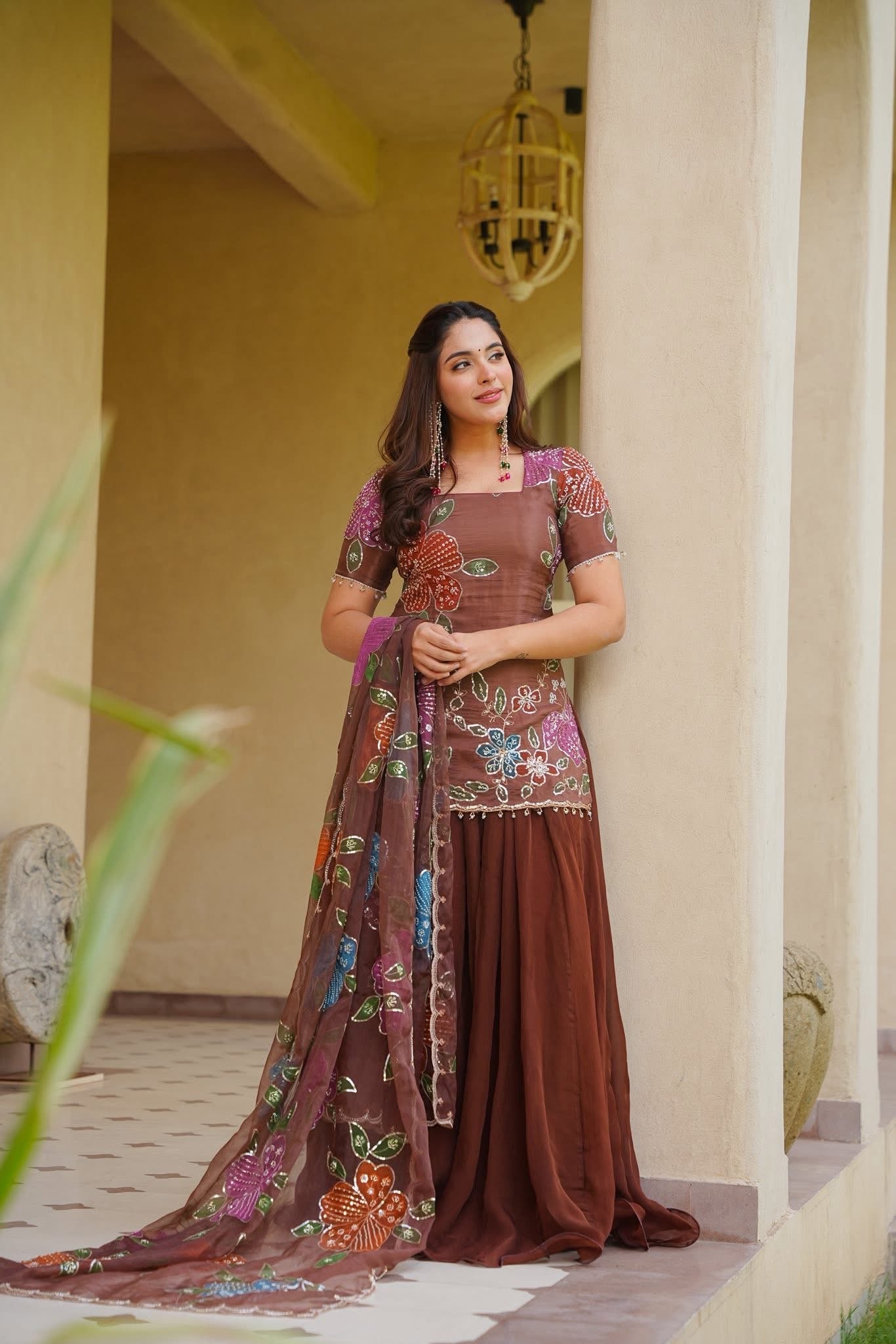 Avereen Brown Heavy Kurta Set