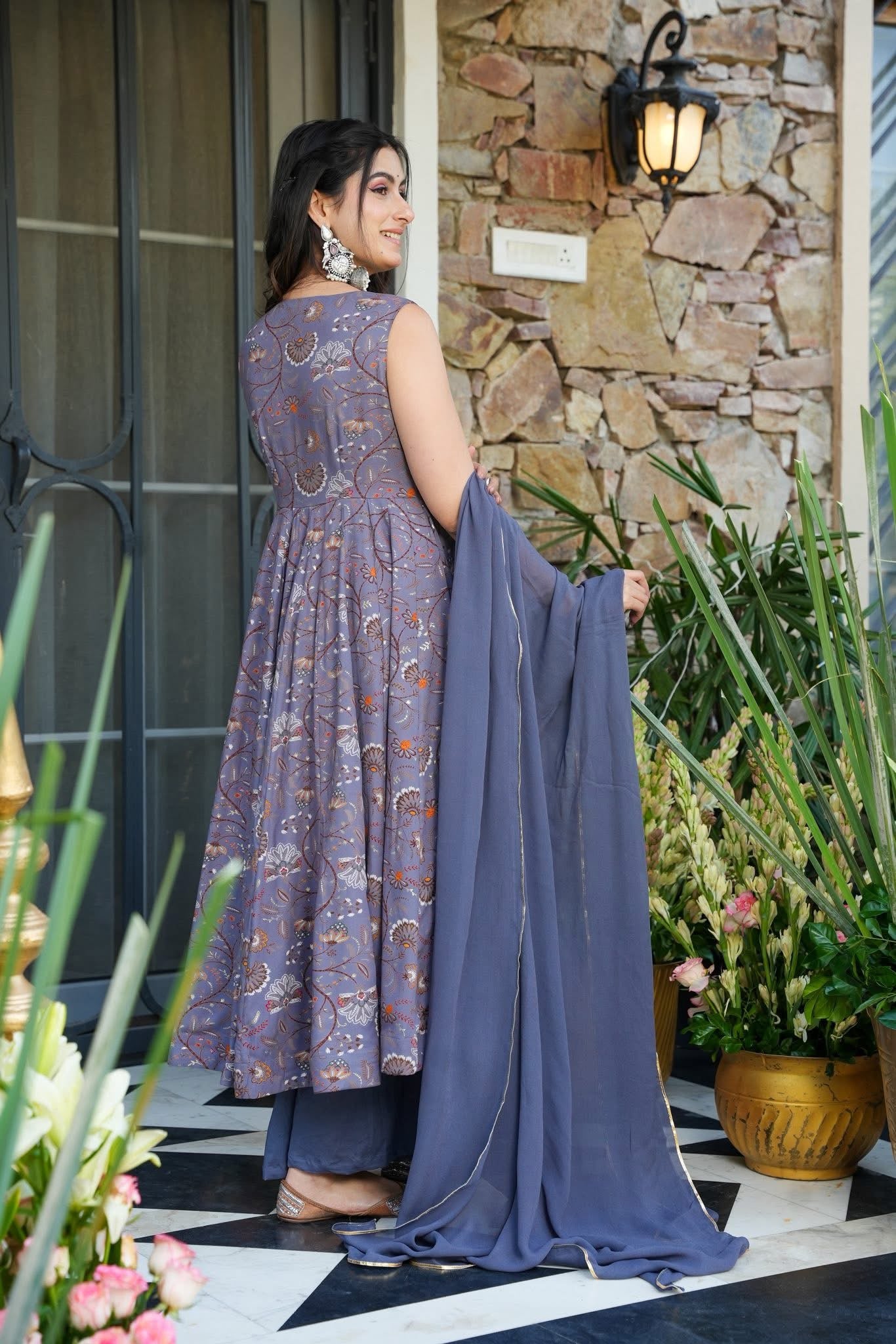 Rivya Midblush Rayon Suit Set