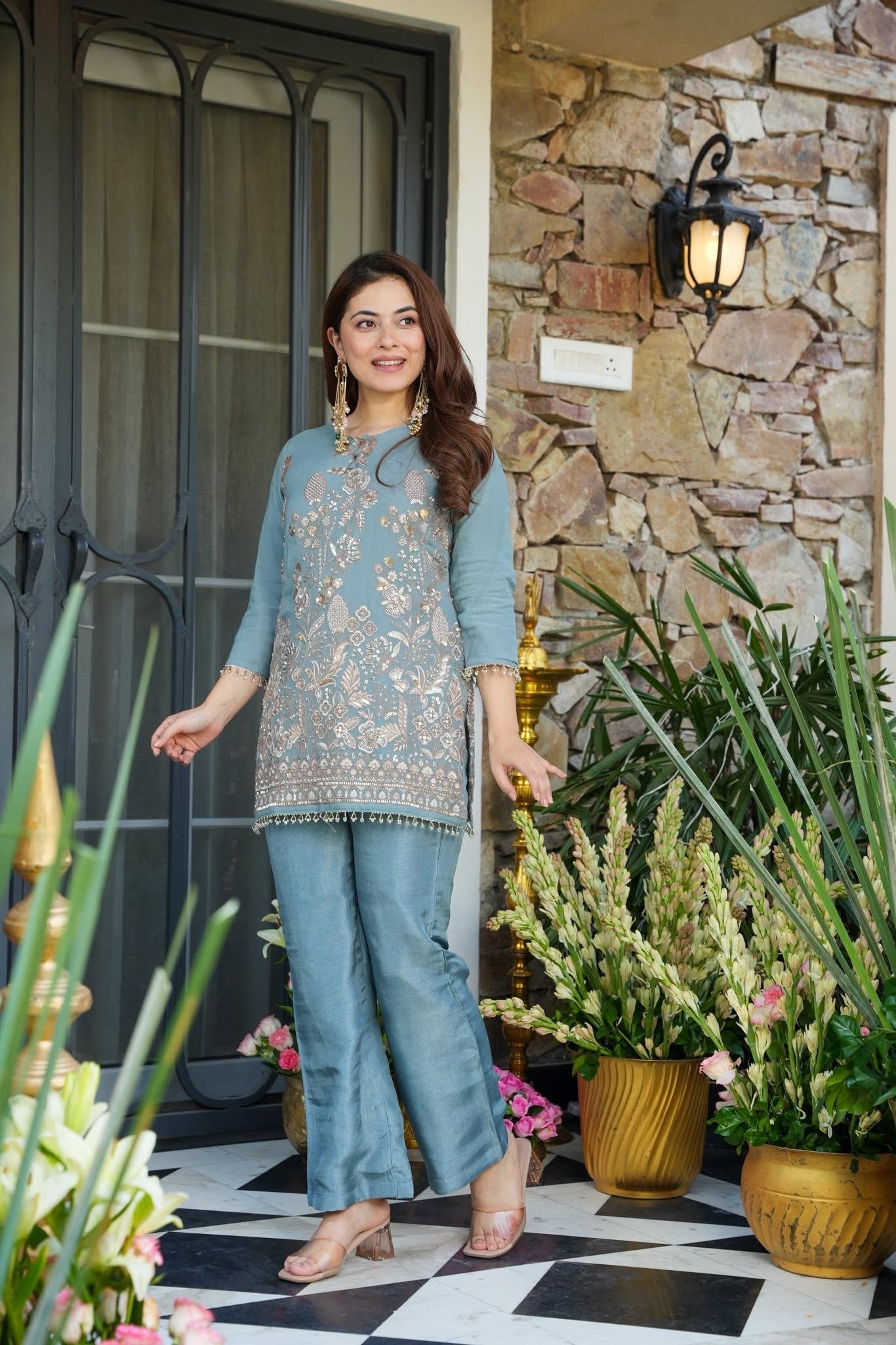 Icy Shimmer Heavy Co-ord Set