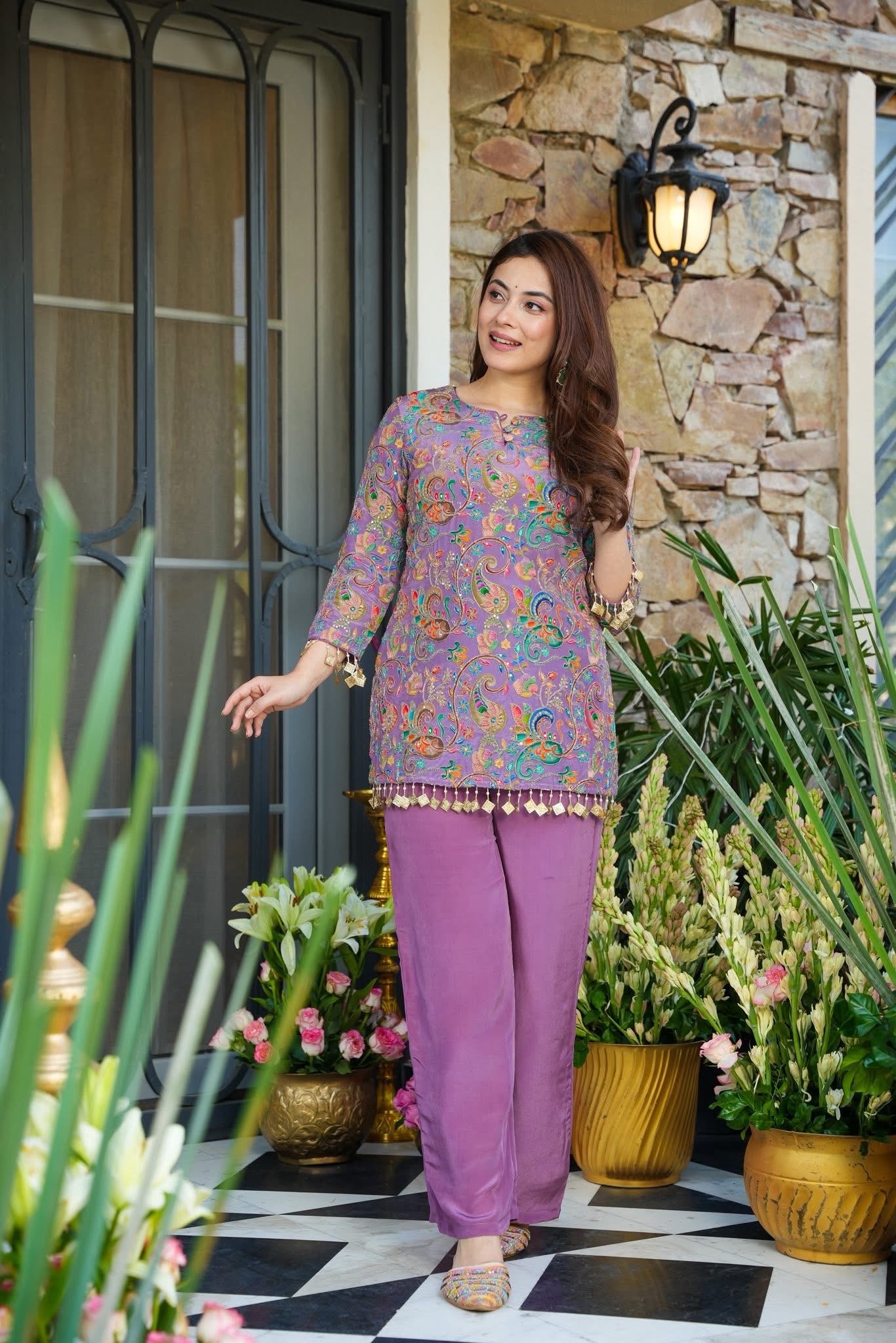 Lilac Noor Heavy Wedding Co-ord Set