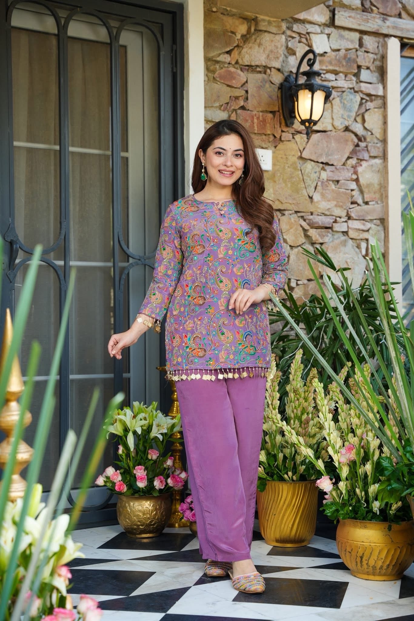 Lilac Noor Heavy Wedding Co-ord Set