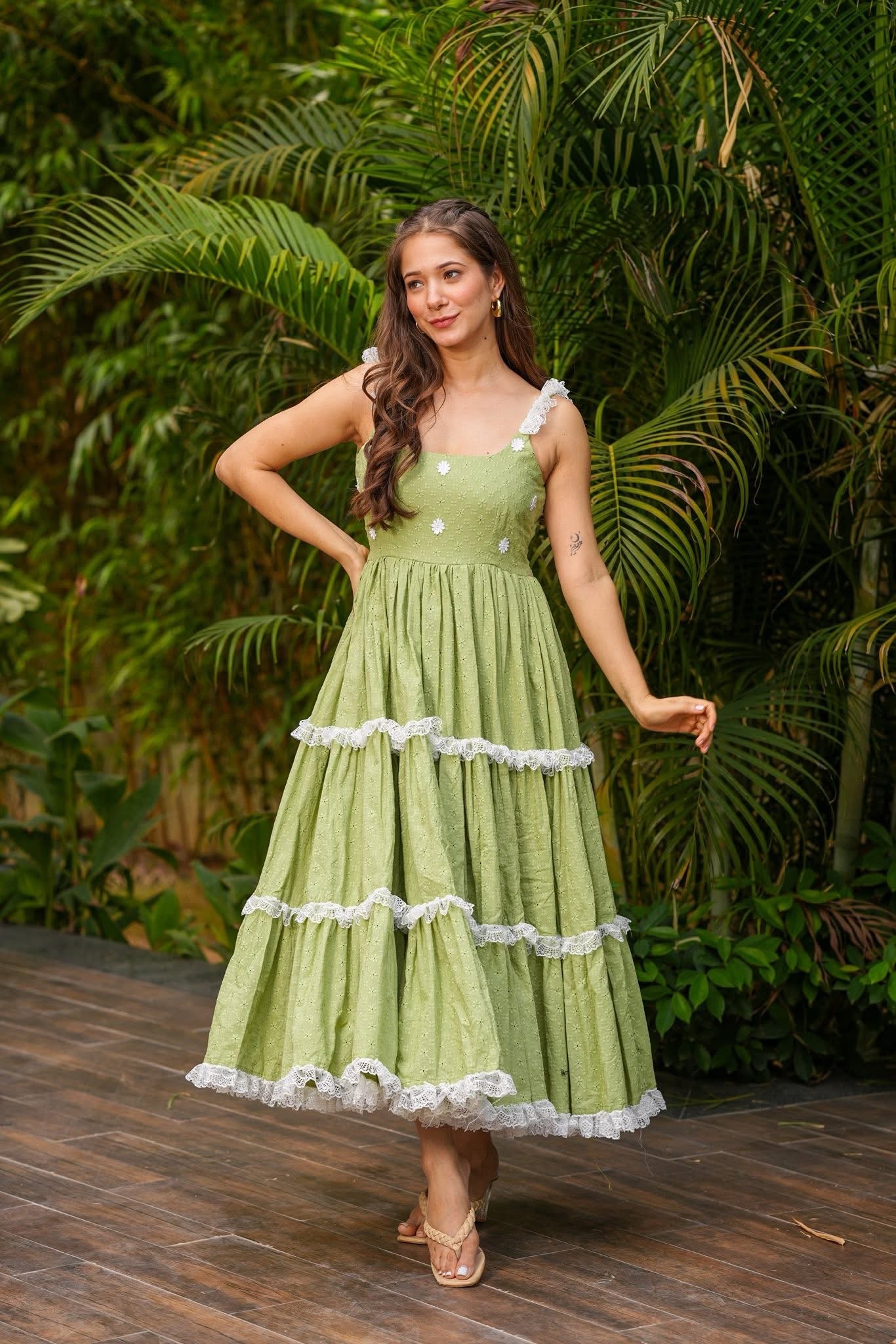 Buy Pistachio Twirl Dress Online in India | Idaho Clothing Buy Pistachio Twirl Dress Online in India | Idaho Clothing