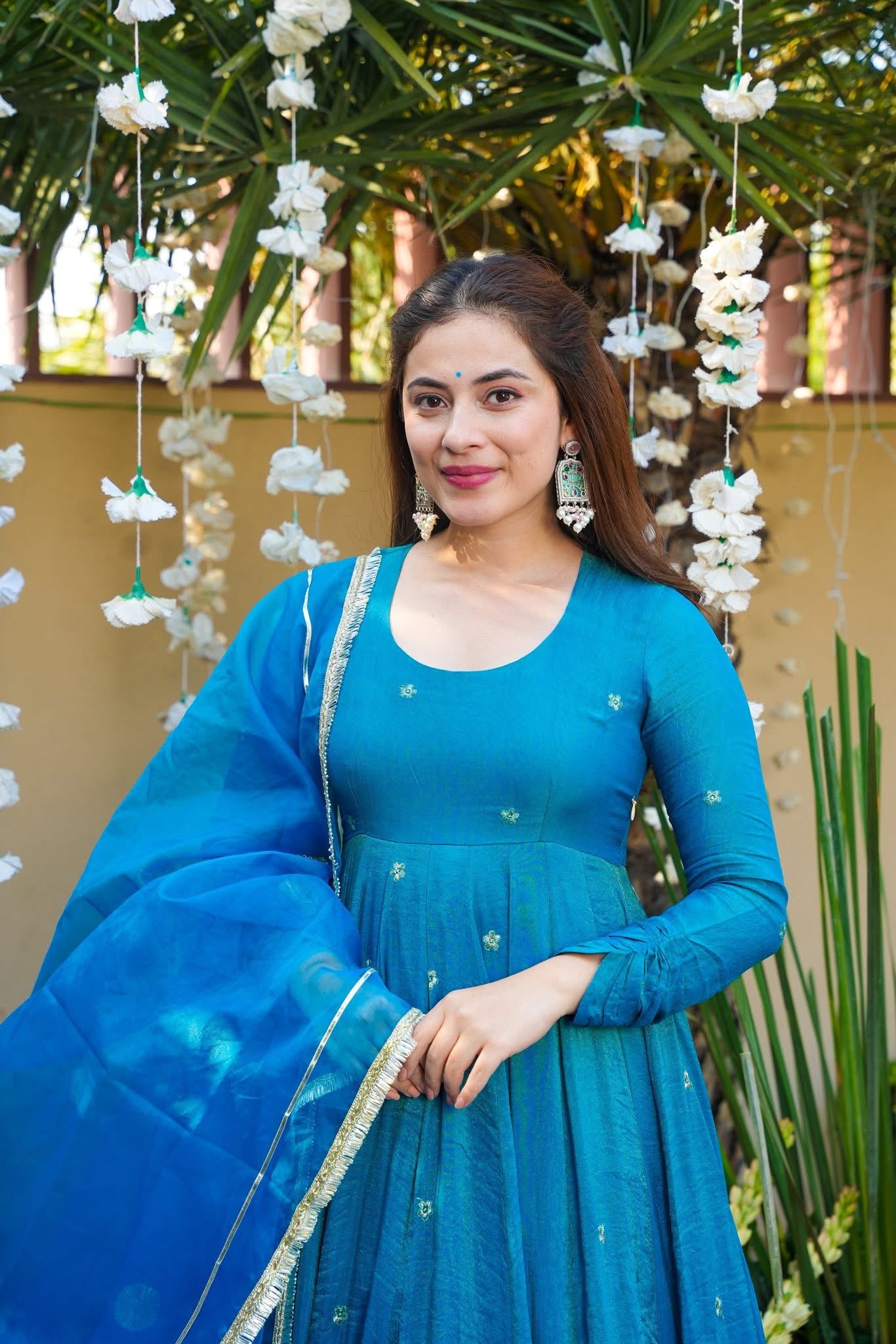 Merlune Blue Tissue Shimmer Maxi Set