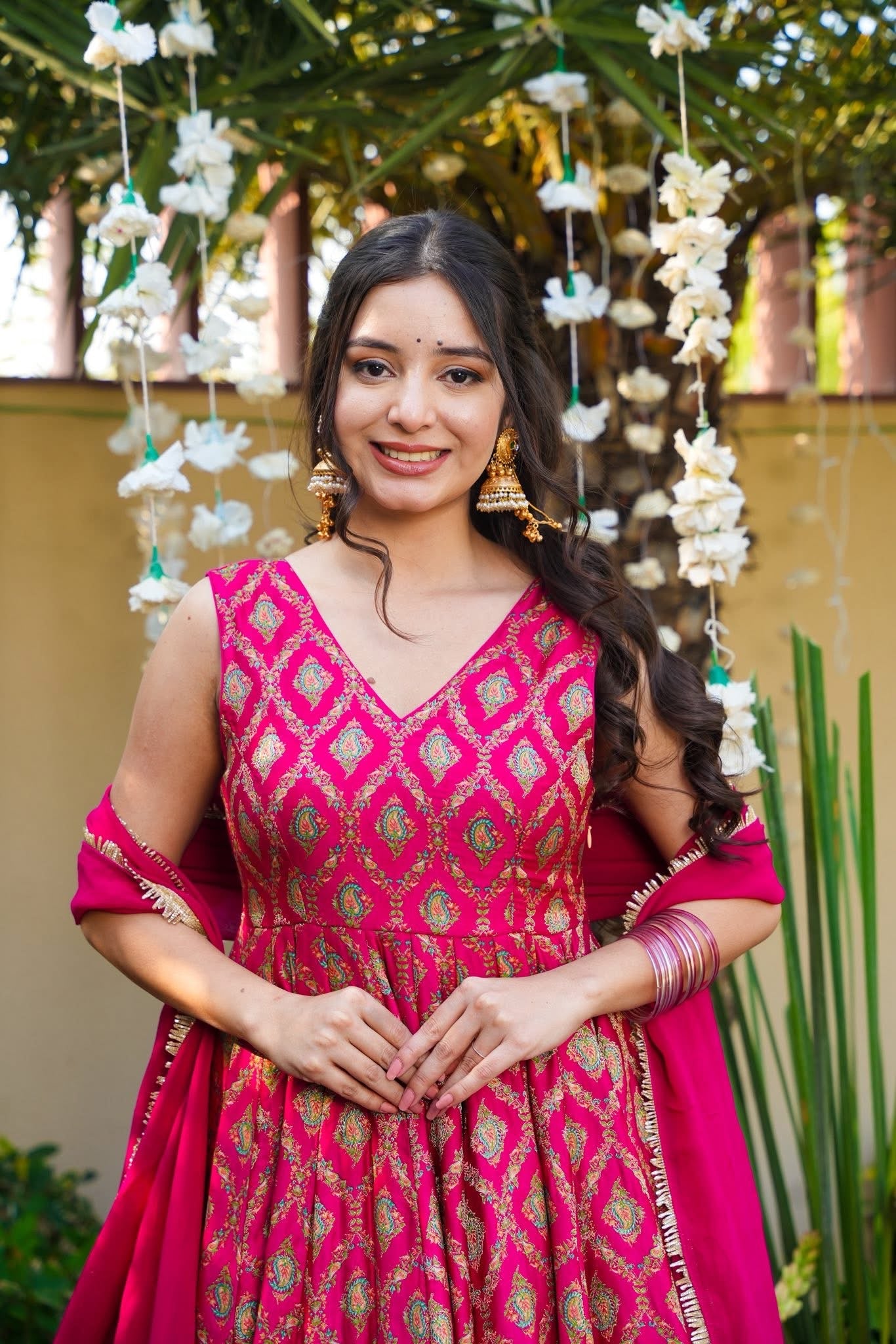 Tifli Pink Banarasi Silk Suit Set