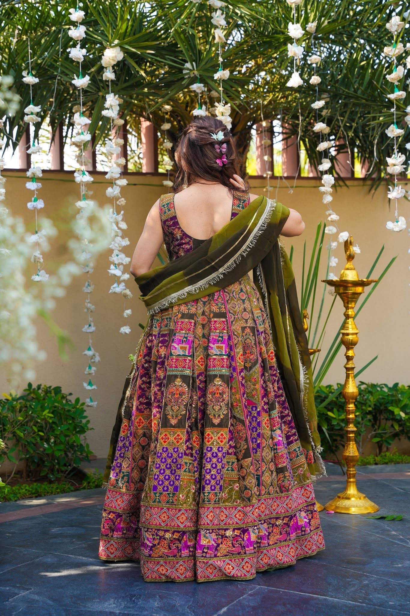 Henna Jashn Green Wedding Wear Maxi Set