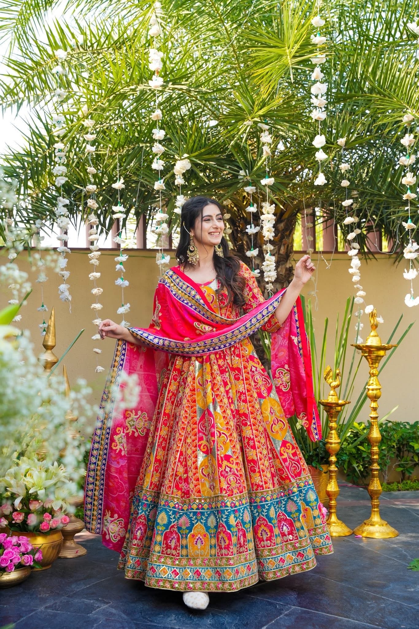 Rudhiraani Heavy Embroidered Wedding Maxi Set