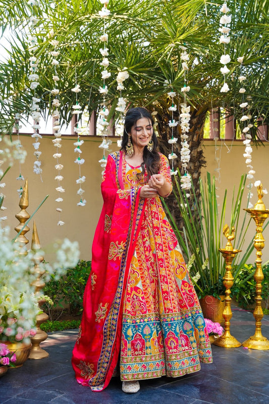 Rudhiraani Heavy Embroidered Wedding Maxi Set