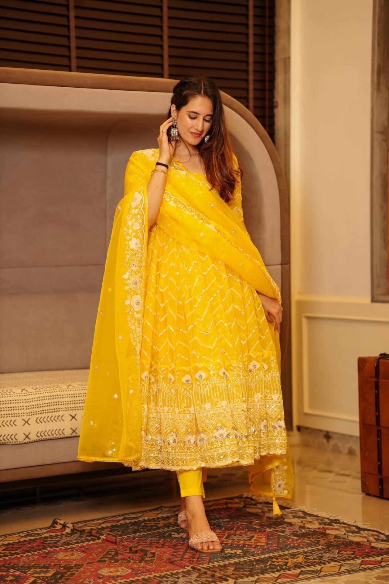 Neelam embroidered organza suit set