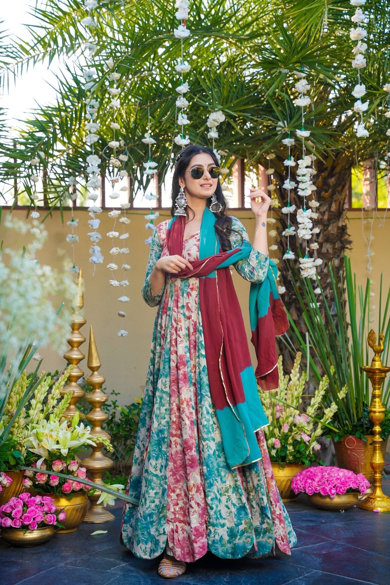 Arwa Jade Rayon Maxi Set