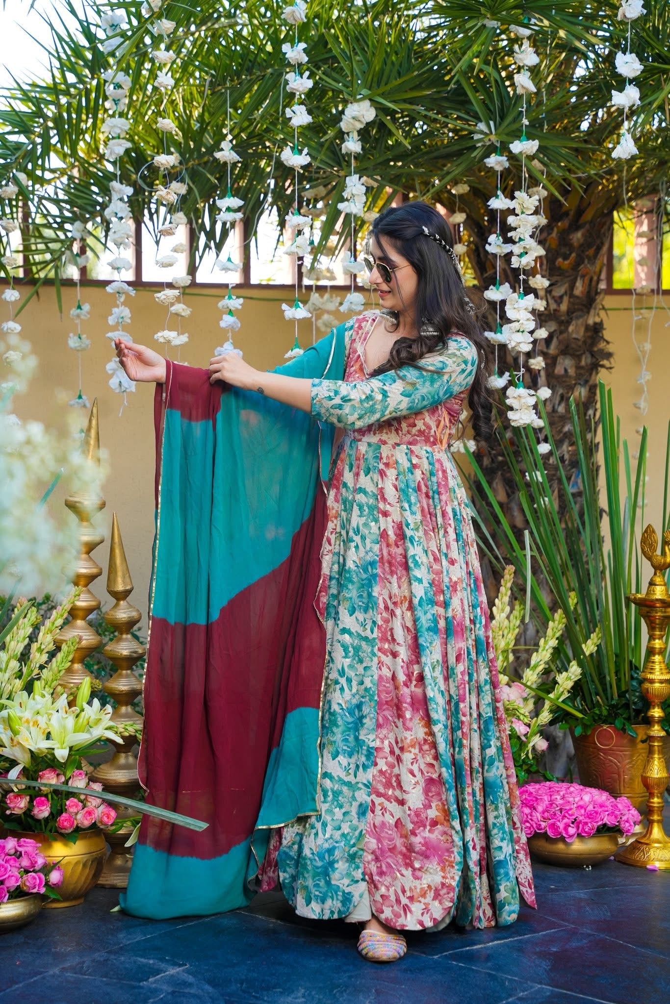 Arwa Jade Rayon Maxi Set