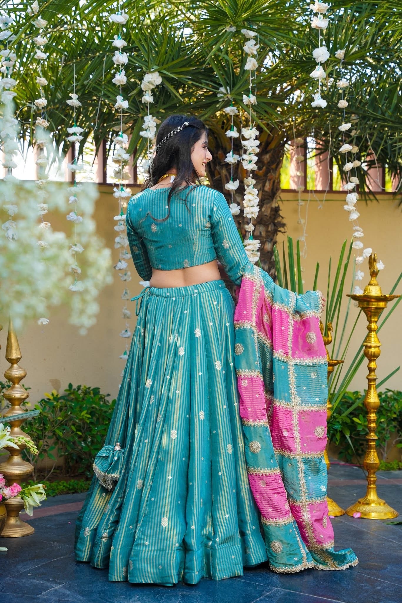 Lishara Banarasi Silk Bridesmaid Lehenga Set