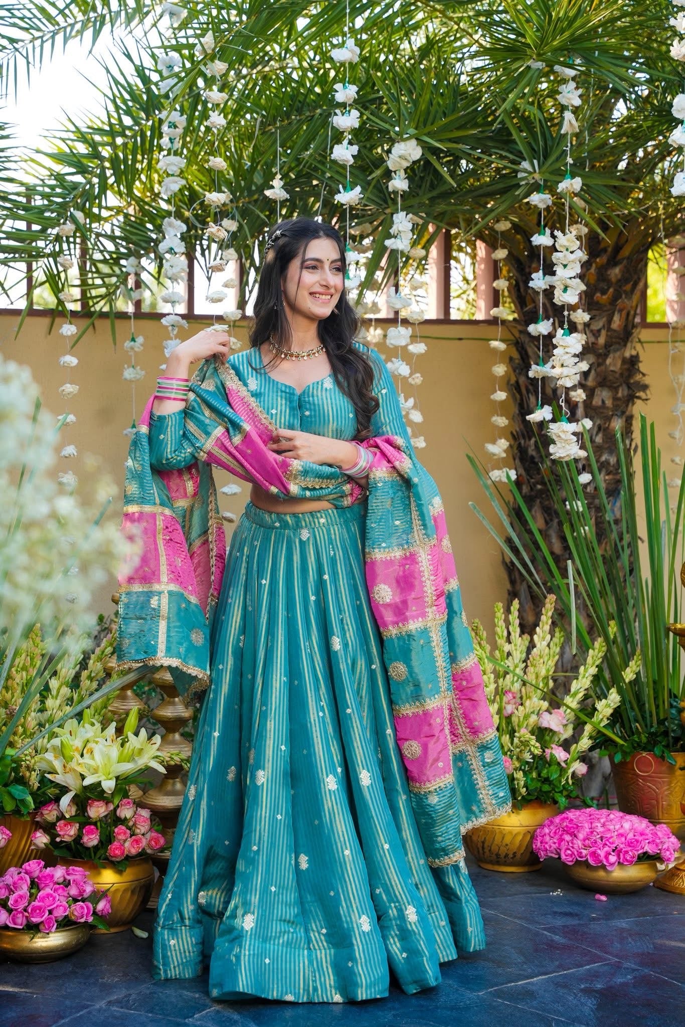 Lishara Banarasi Silk Bridesmaid Lehenga Set