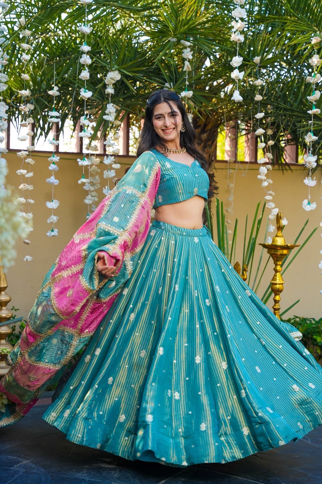 Lishara Banarasi Silk Bridesmaid Lehenga Set