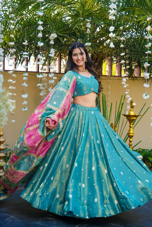 Lishara Banarasi Silk Bridesmaid Lehenga Set