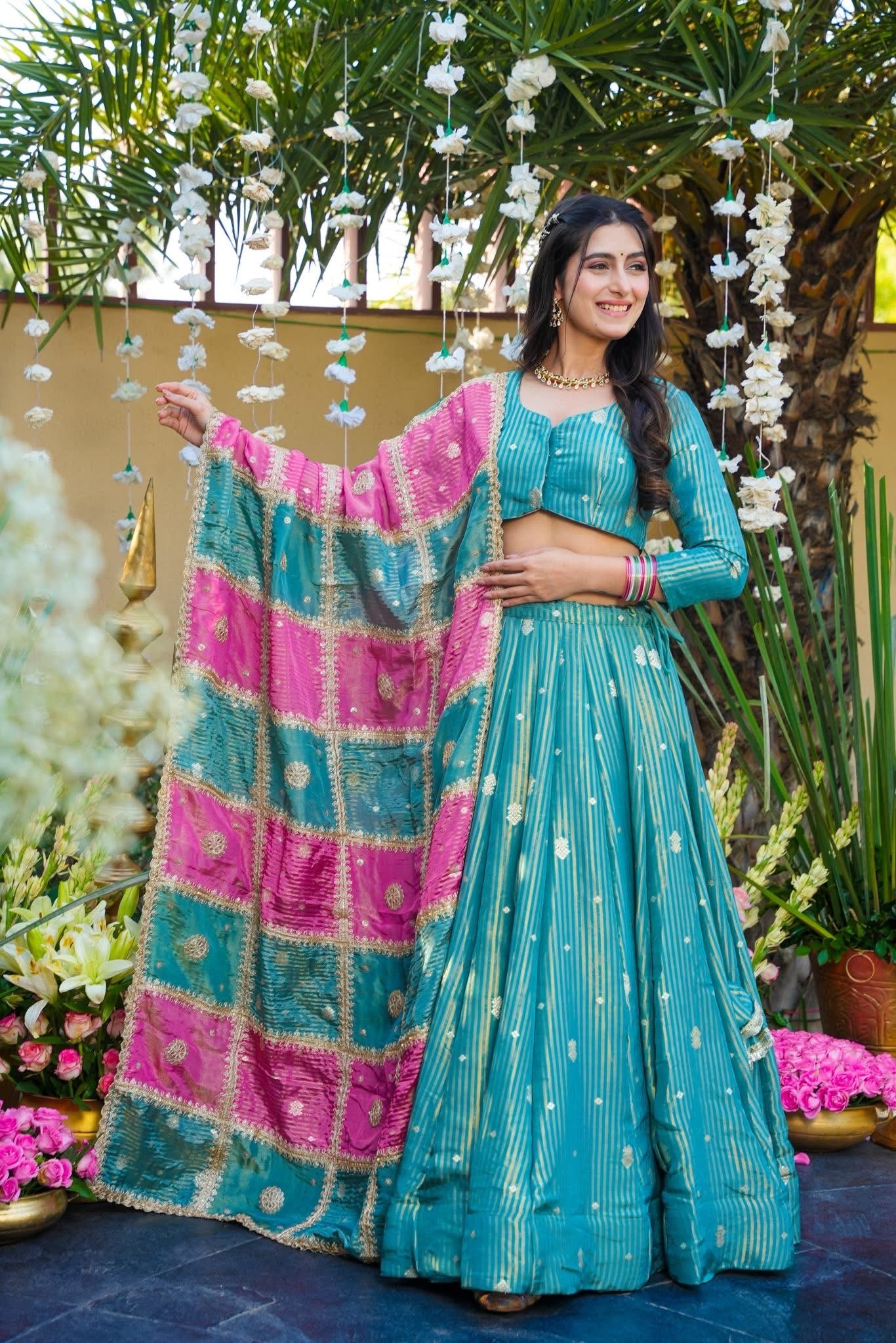 Lishara Banarasi Silk Bridesmaid Lehenga Set