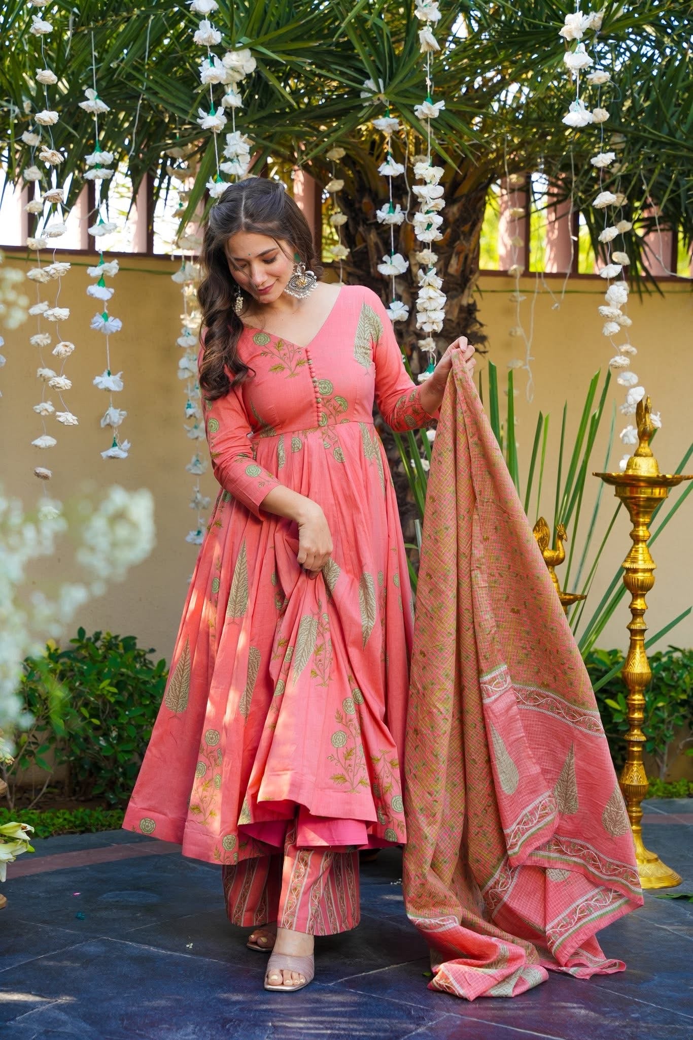 Floryn Cotton Anarkali Suit Set