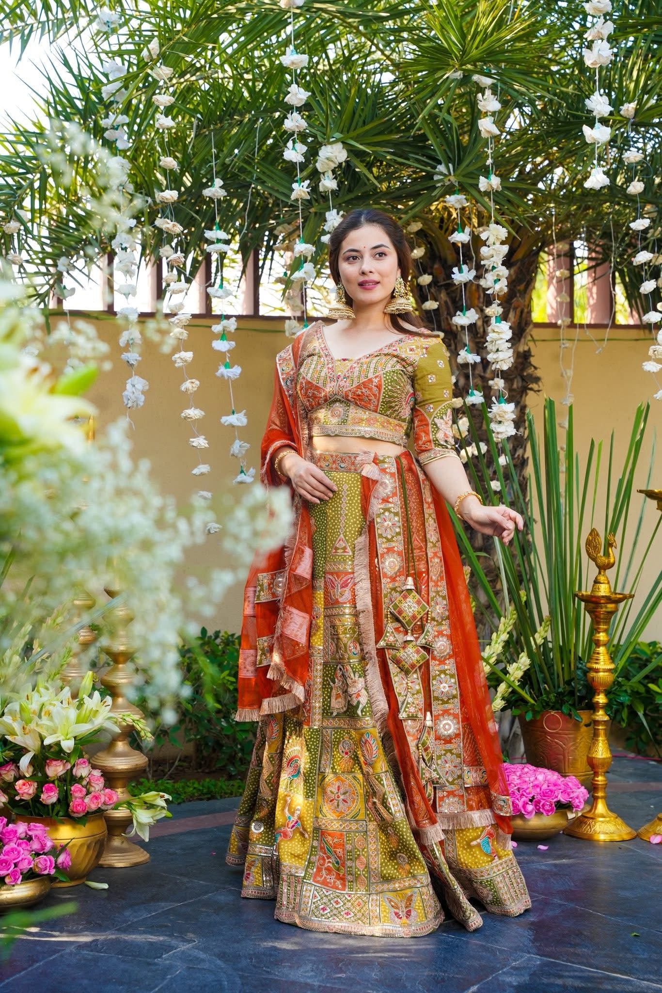 Monarch Regent Embroidered Silk Lehenga Set