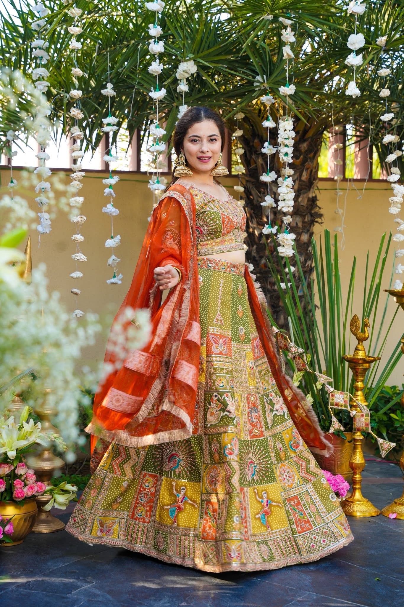 Monarch Regent Embroidered Silk Lehenga Set