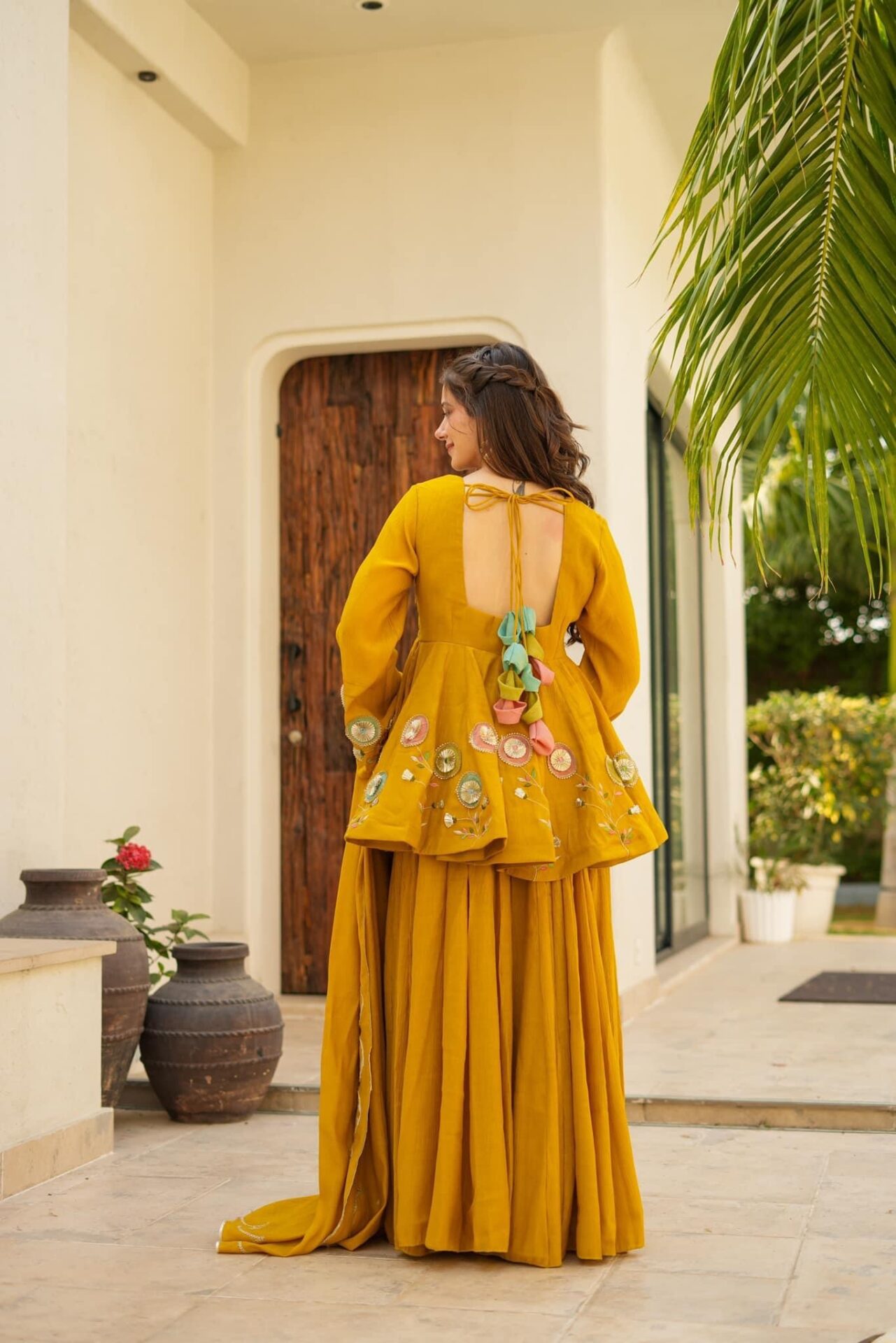 Jassica mustard sharara set