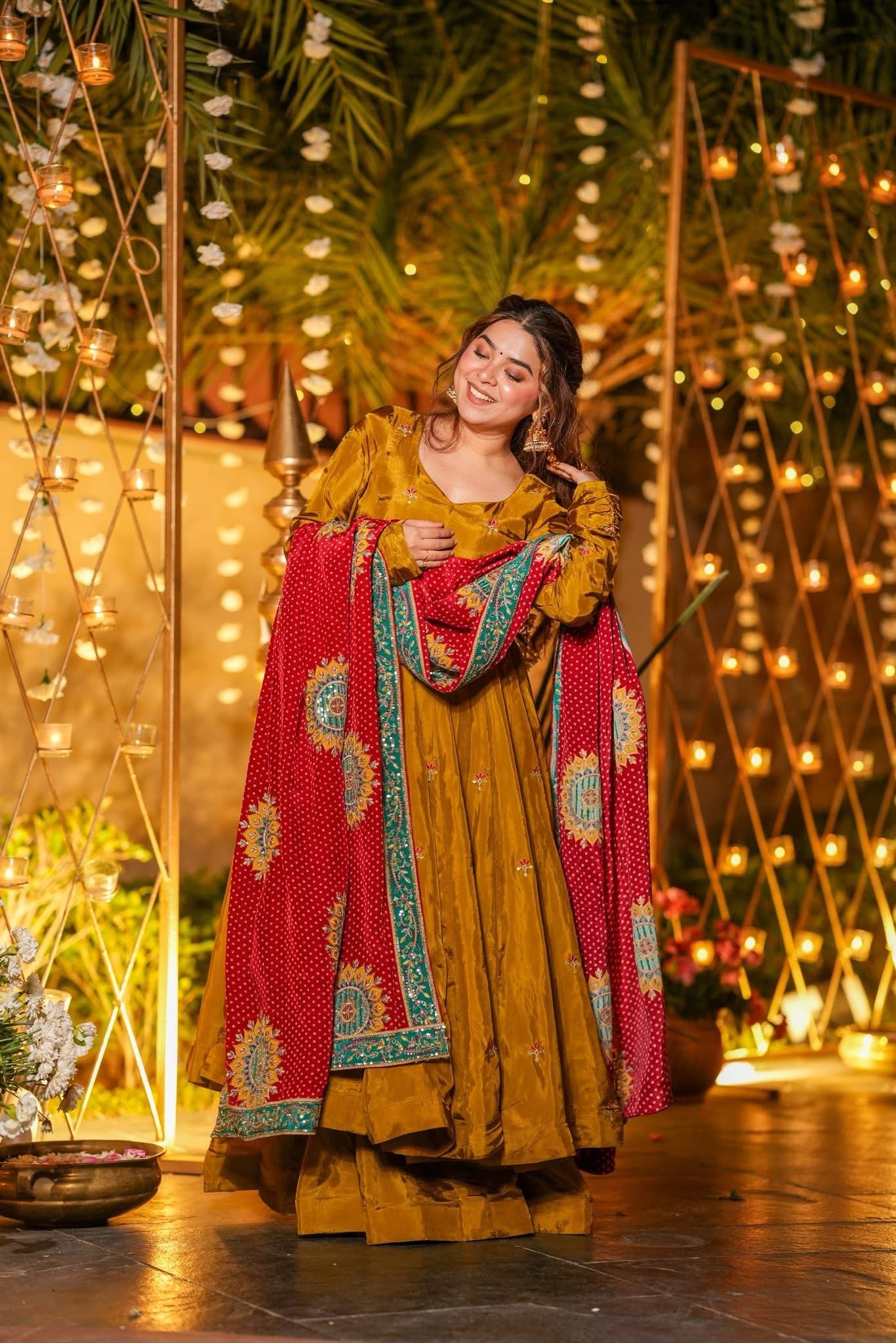 Gulrukh Rang Silk Anarkali Suit Set