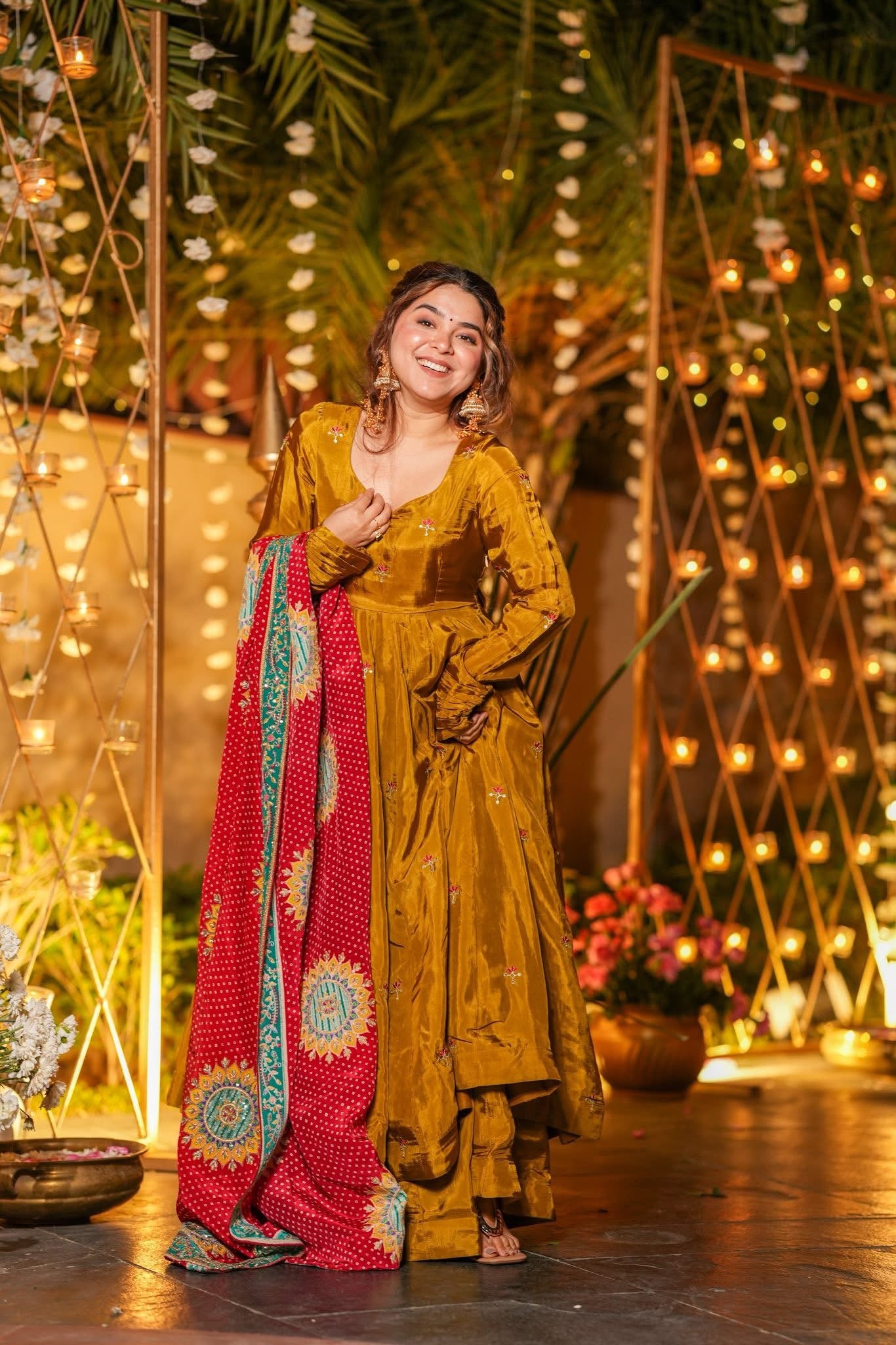 Gulrukh Rang Silk Anarkali Suit Set