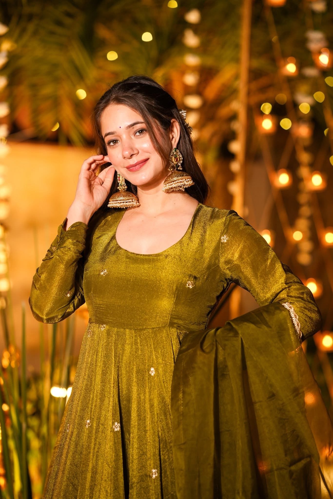 Buy Juniper Jewel Green Maxi Set Online in India