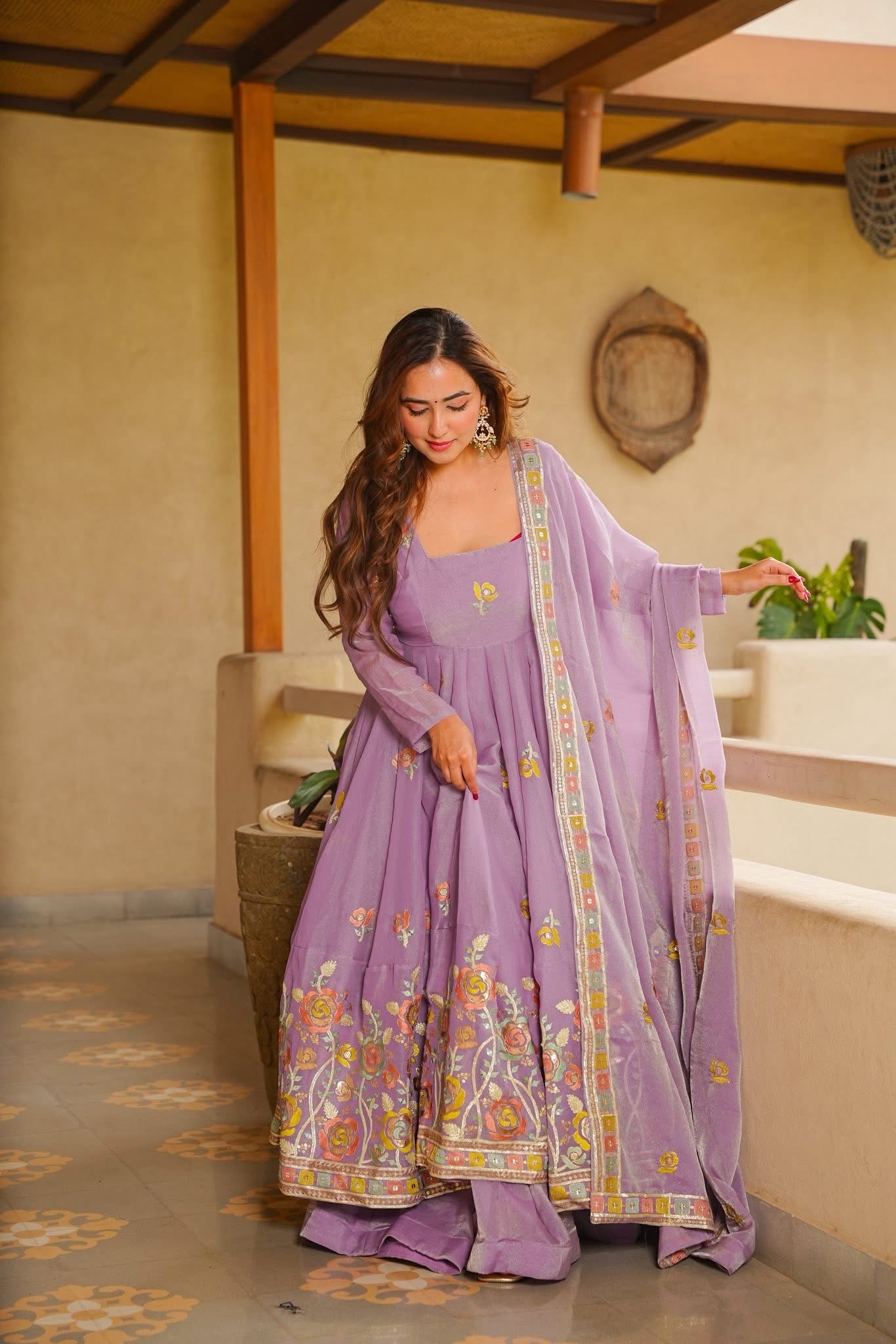 Loorvika Lavender Anarkali Suit Set