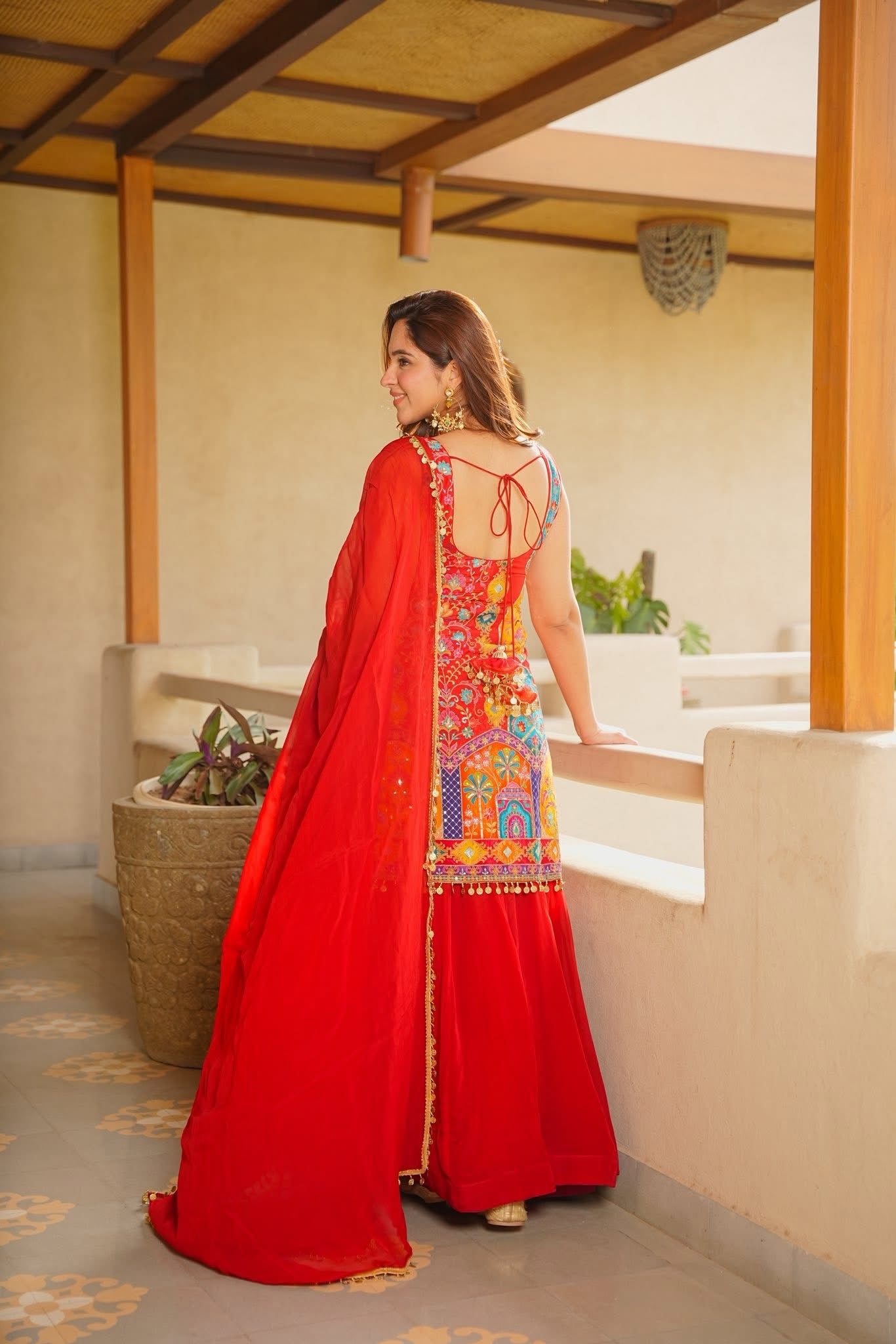 Zariah Spark Red Kurta Set