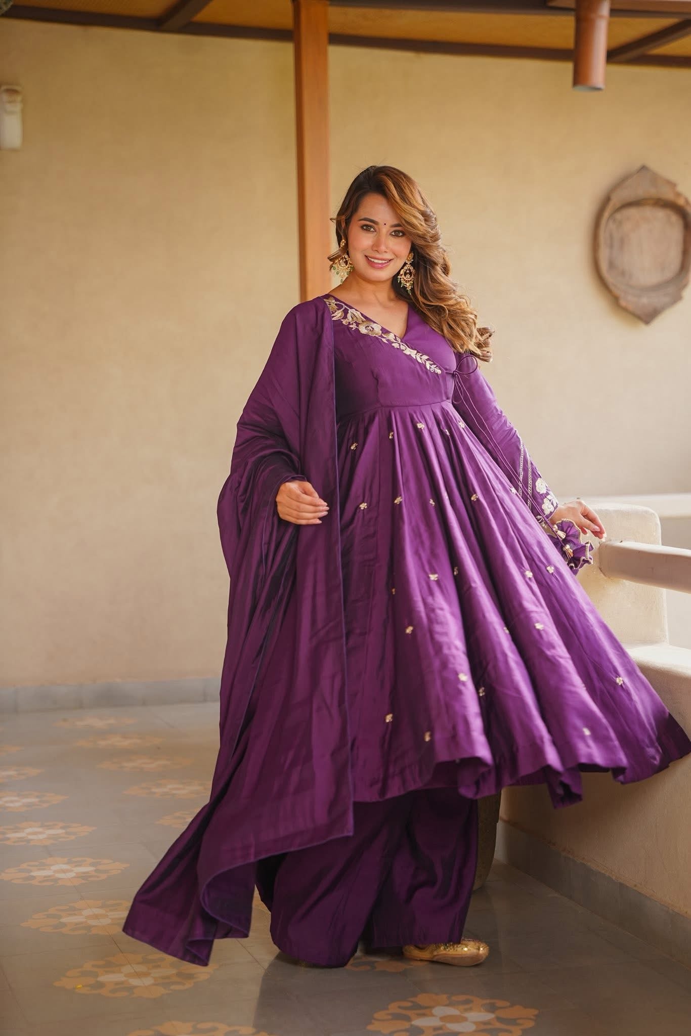 Aaryatika Embroidered Anarkali Suit Set