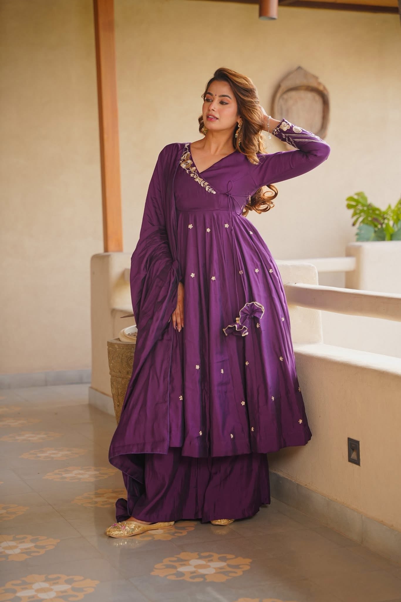 Aaryatika Embroidered Anarkali Suit Set
