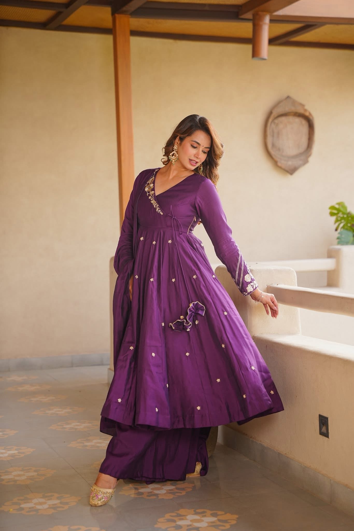 Aaryatika Embroidered Anarkali Suit Set