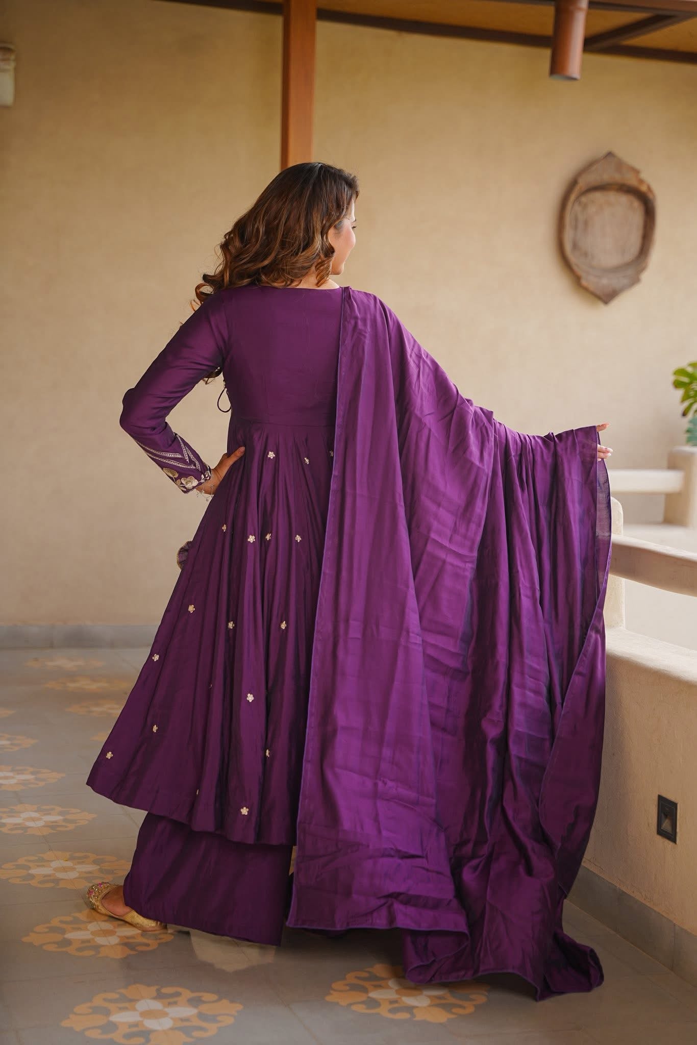 Aaryatika Embroidered Anarkali Suit Set