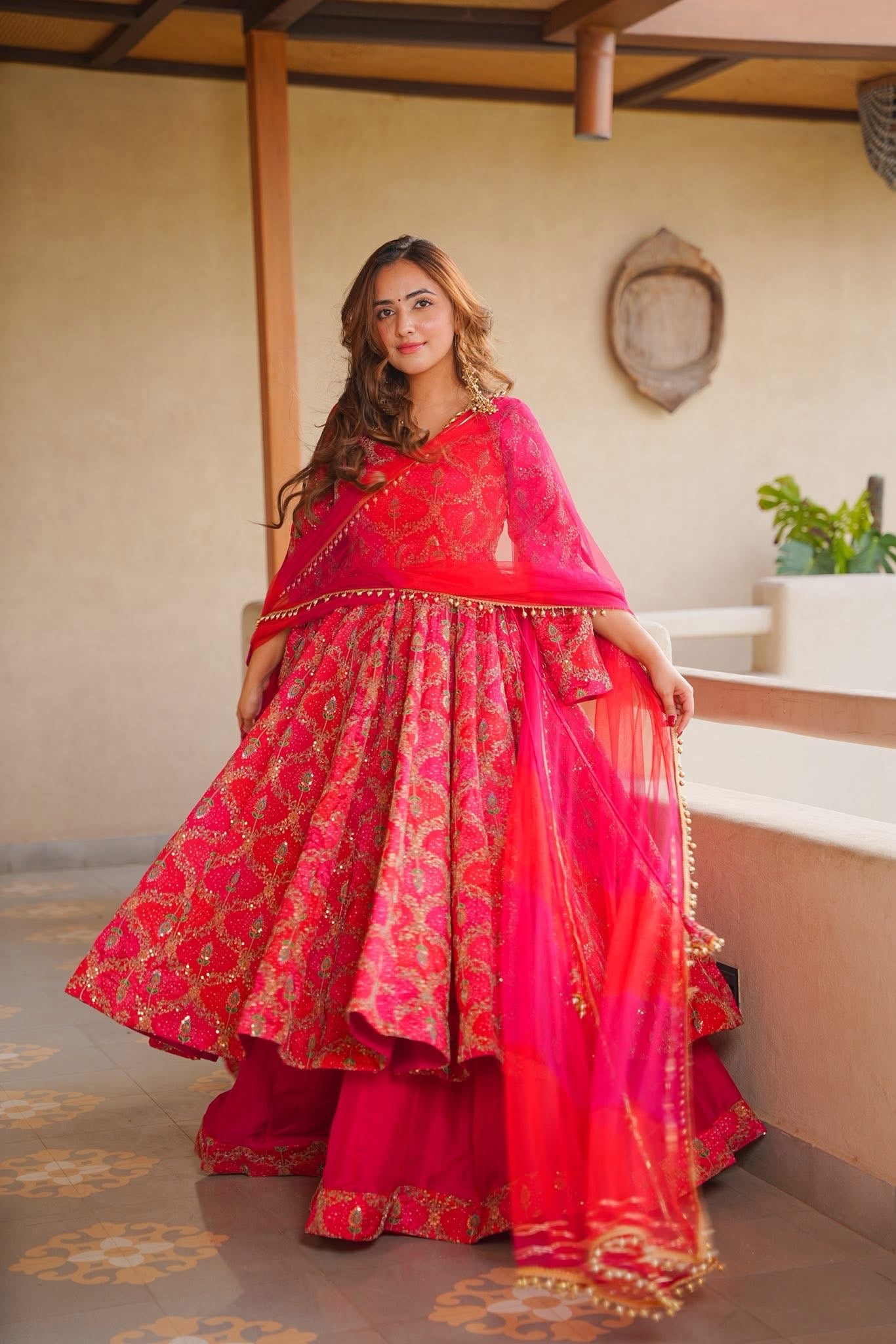 Ishnaara Embroidered Anarkali Suit Set