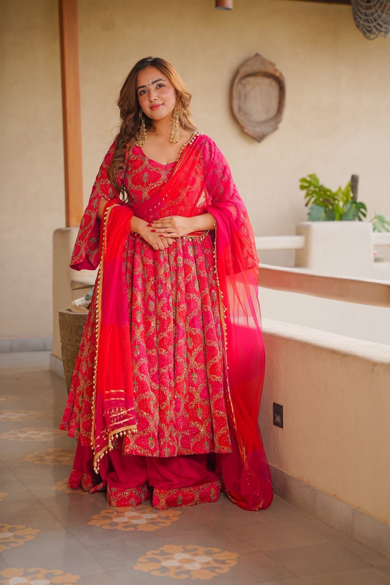 Ishnaara Embroidered Anarkali Suit Set