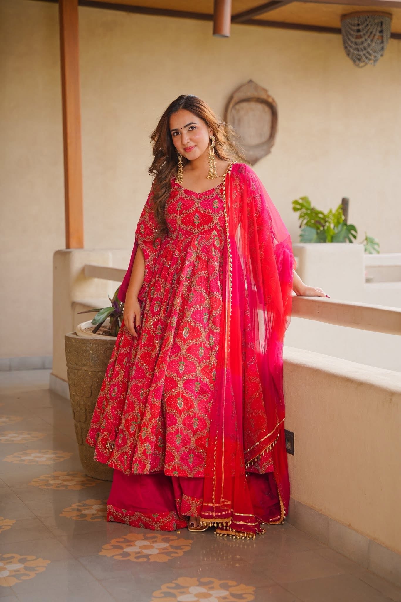Ishnaara Embroidered Anarkali Suit Set