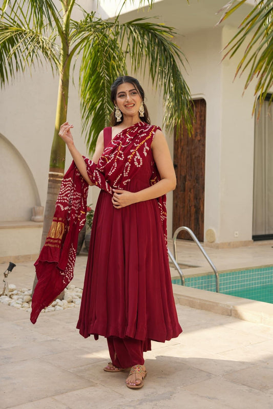 Rohini pure crepe suit set