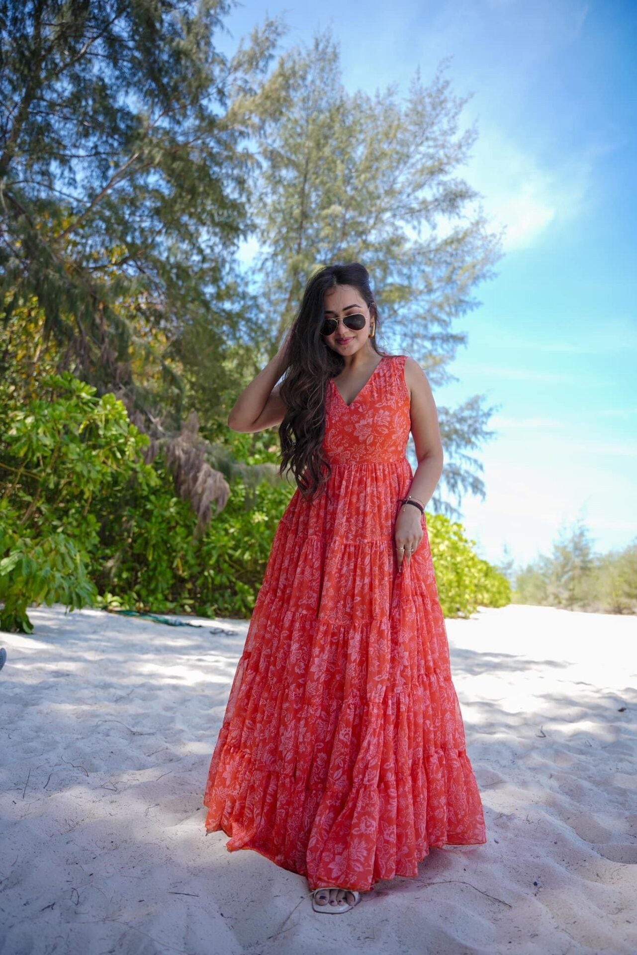 Vibrant Petal Maxi