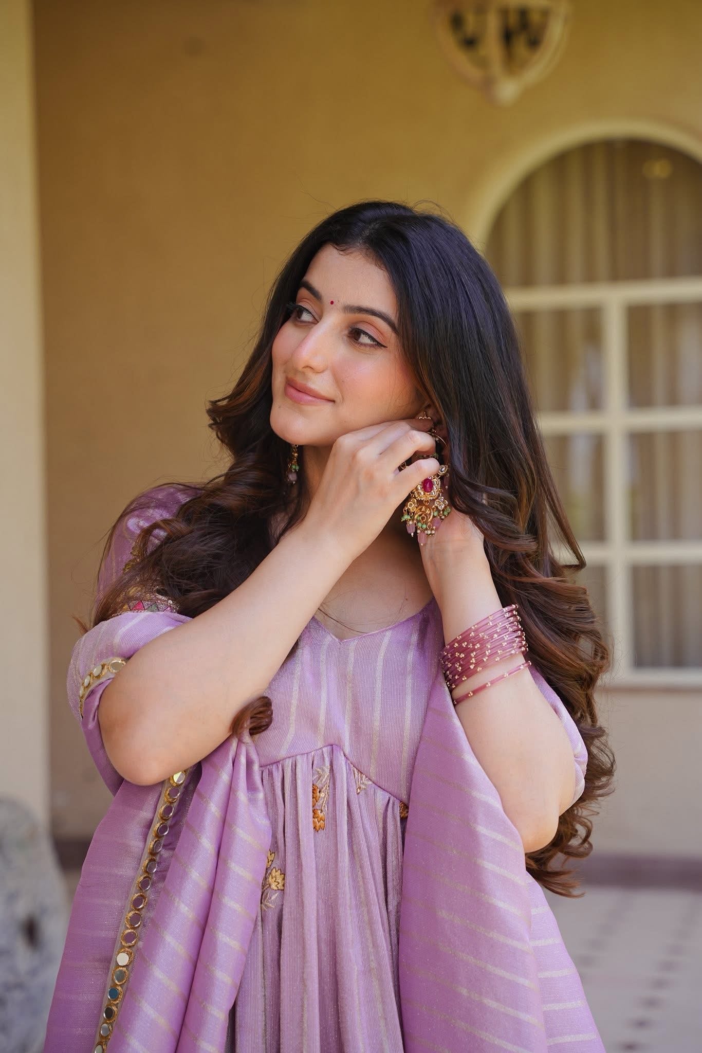 Roselit Zari Embroidered Anarkali Suit Set