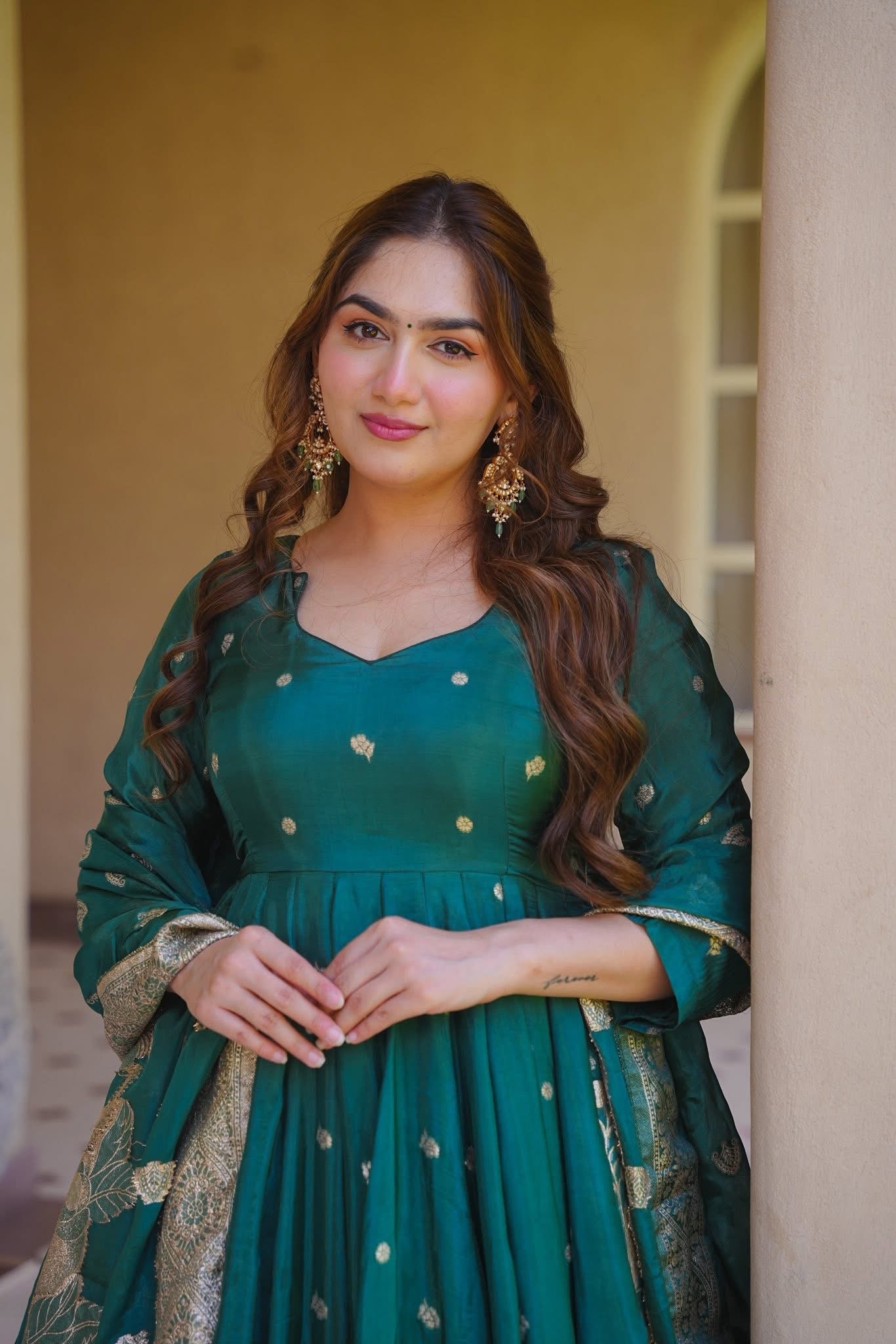 Naaz Royale Silk Anarkali Suit Set