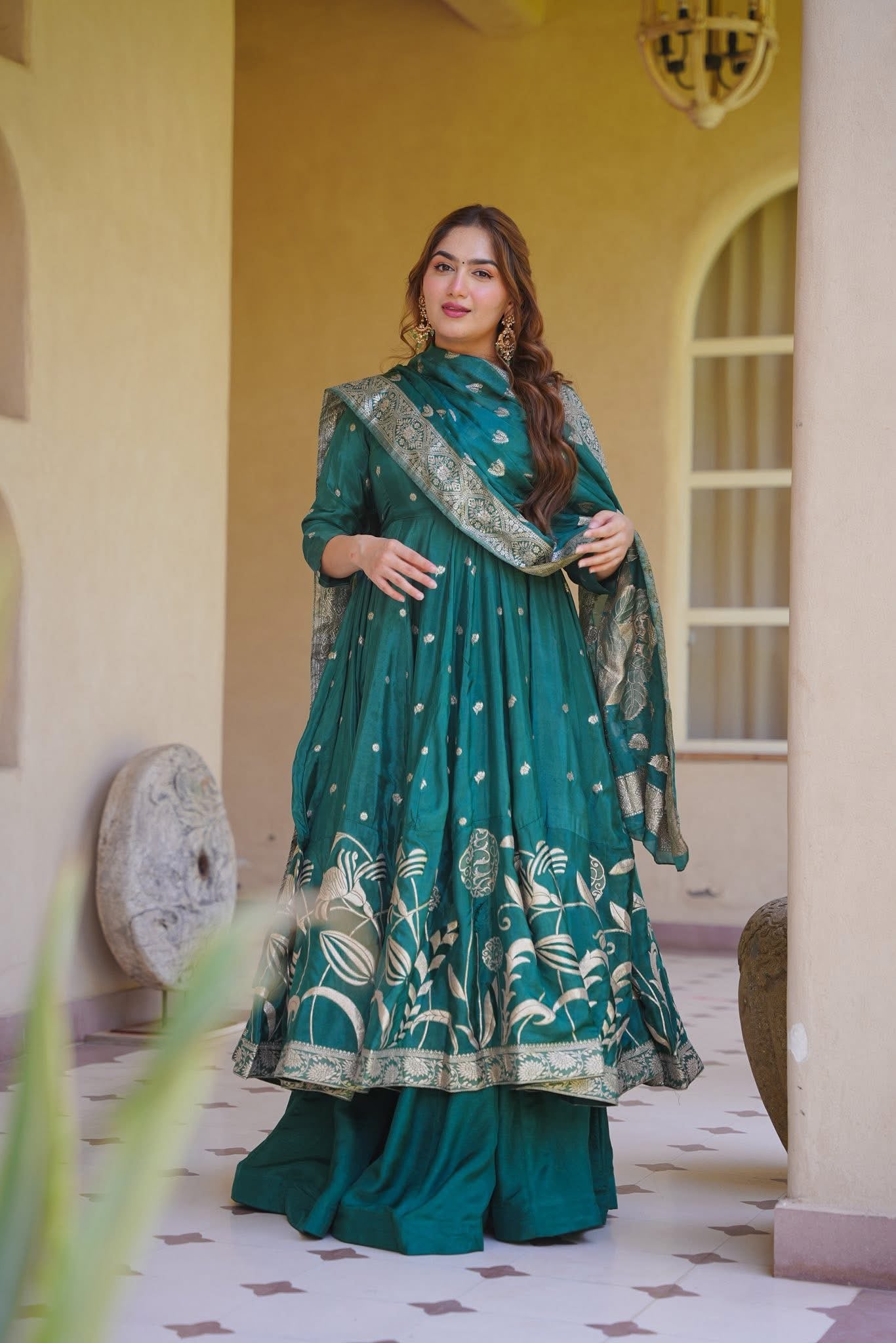 Naaz Royale Silk Anarkali Suit Set