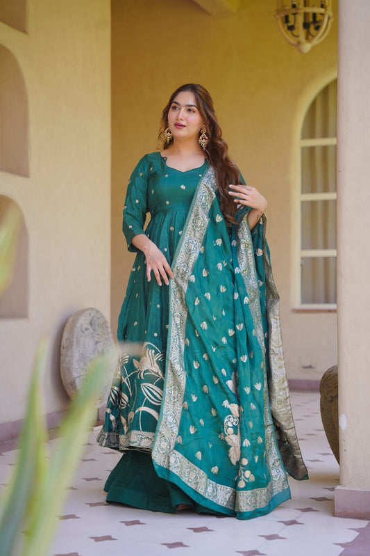 Naaz Royale Silk Anarkali Suit Set