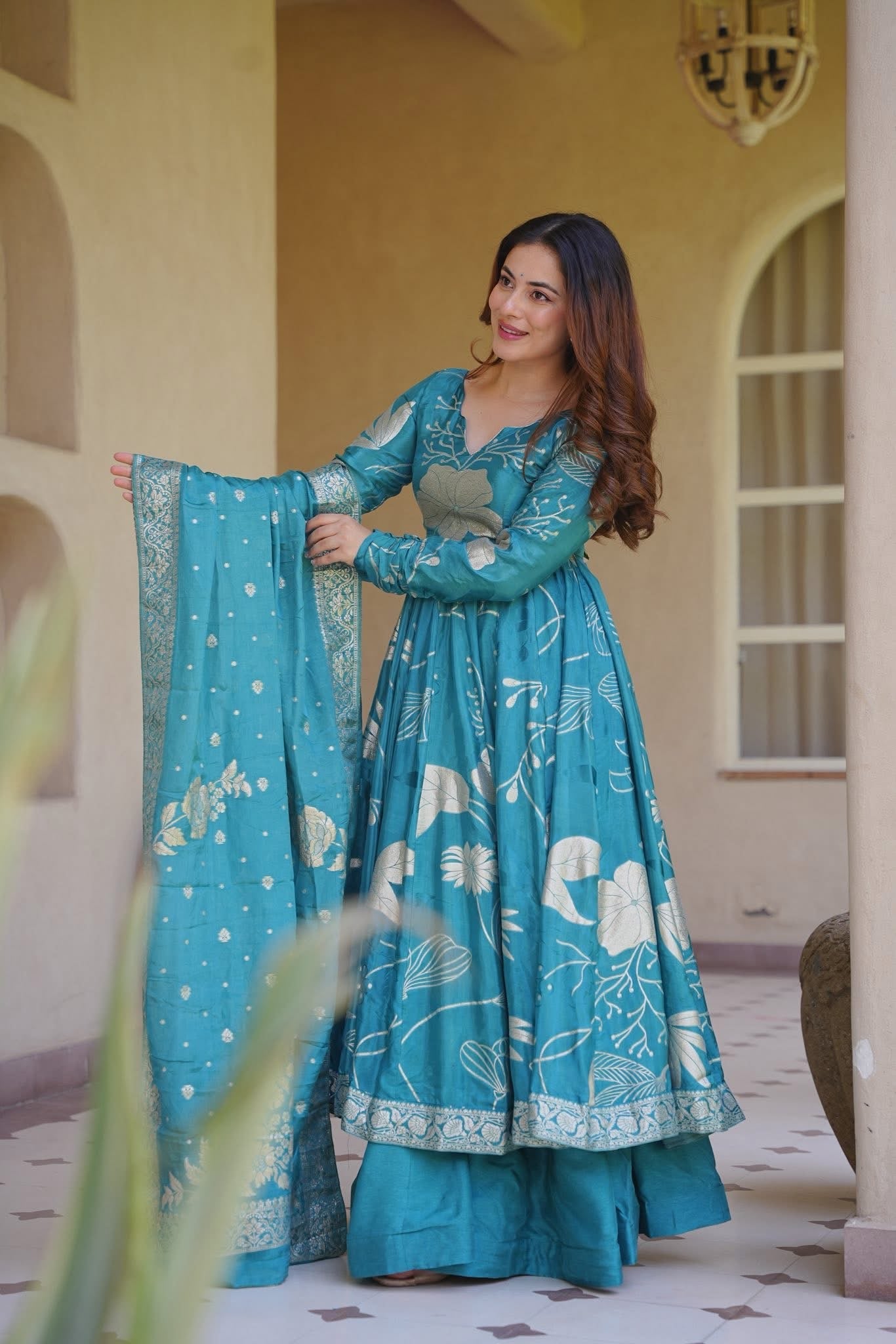 Silk Sitaara Anarkali Suit Set