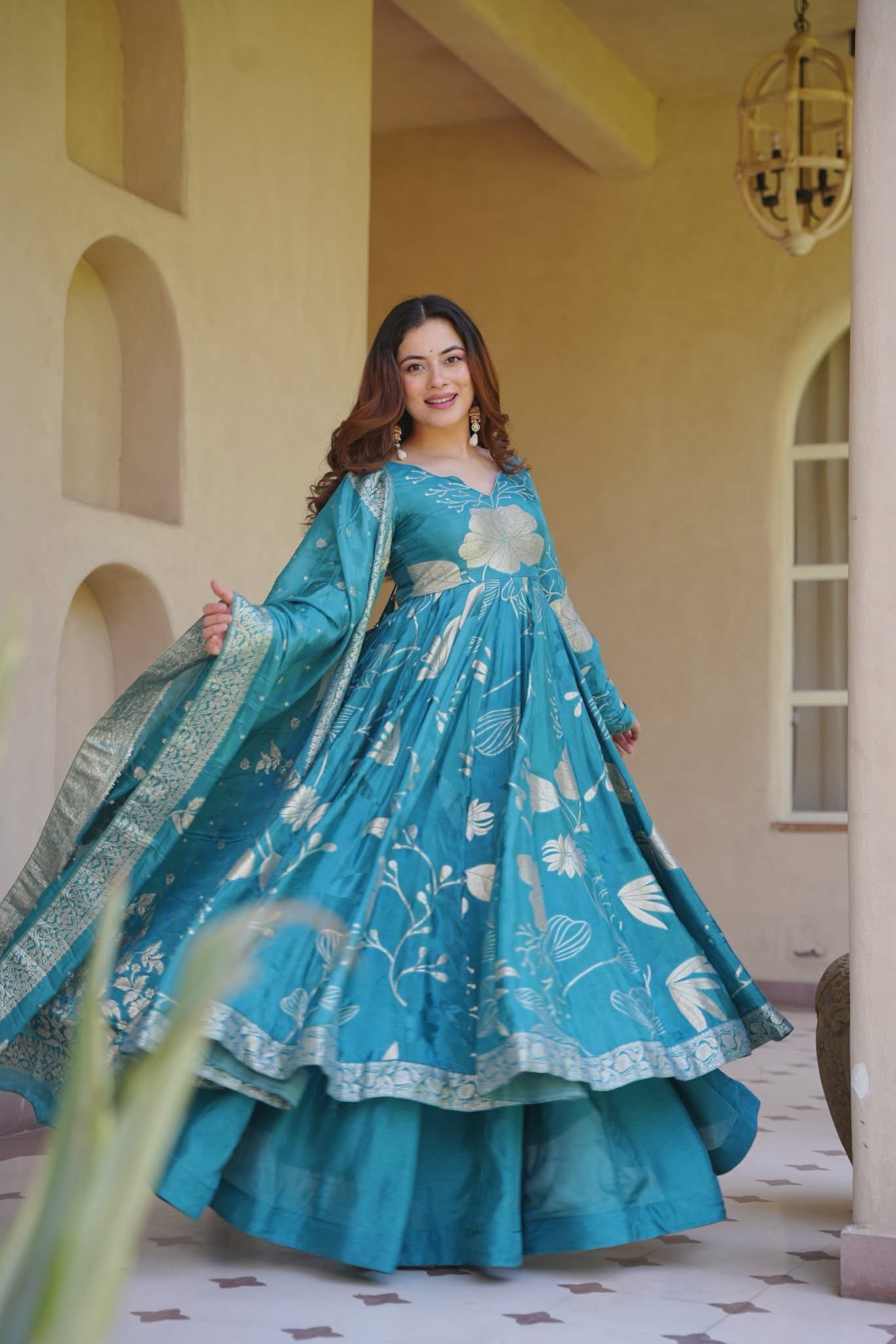Silk Sitaara Anarkali Suit Set