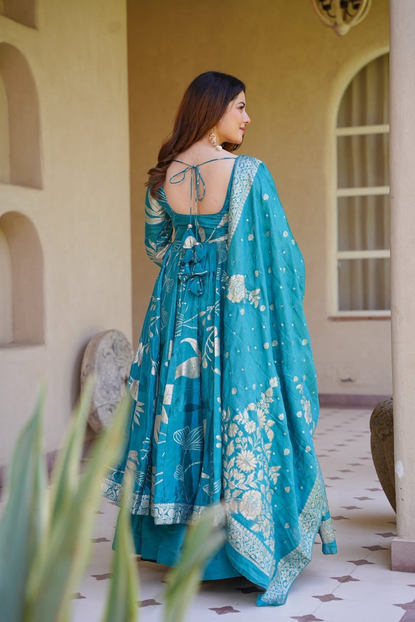Silk Sitaara Anarkali Suit Set