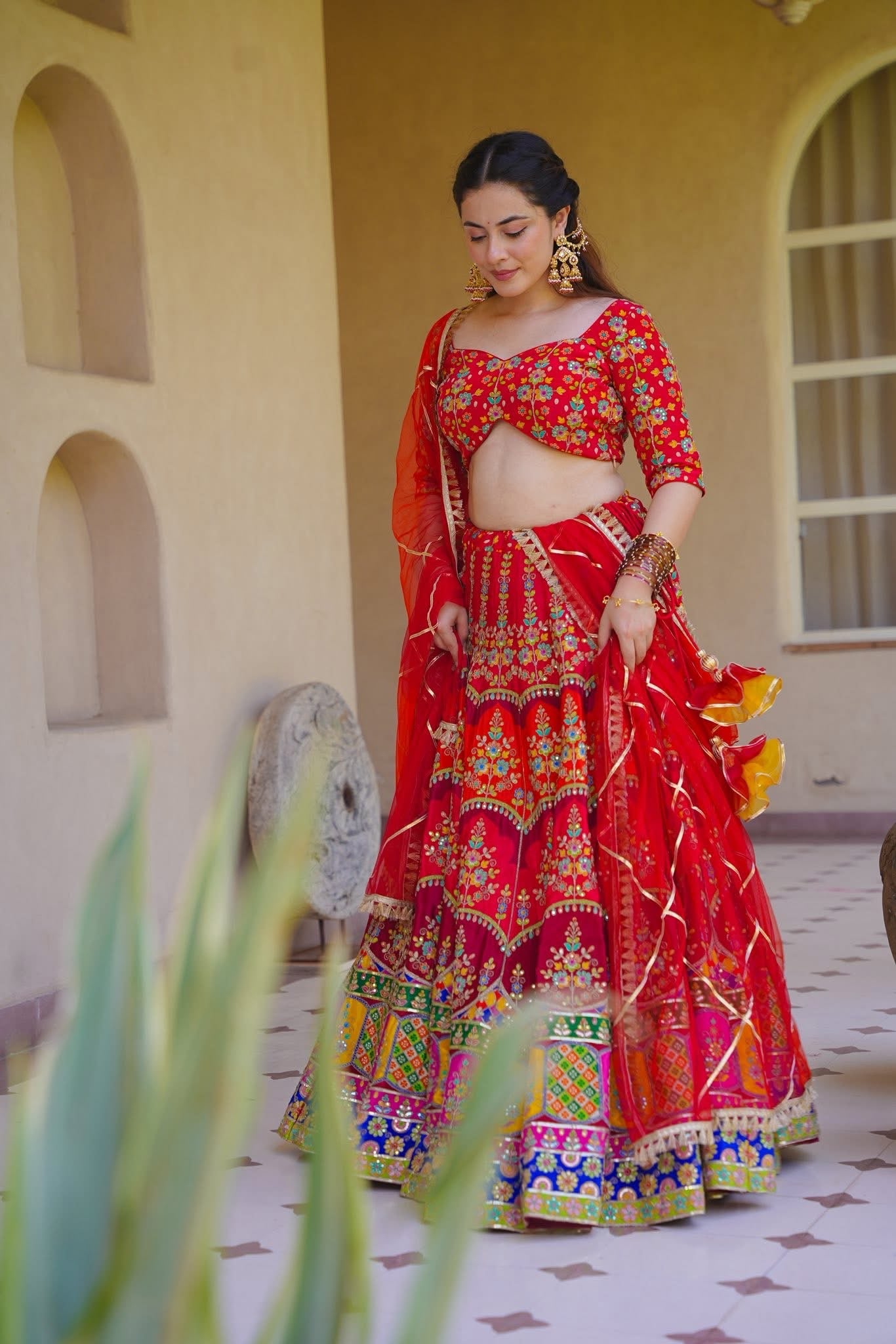 Ruby Riwayat Heavy Lehenga Set
