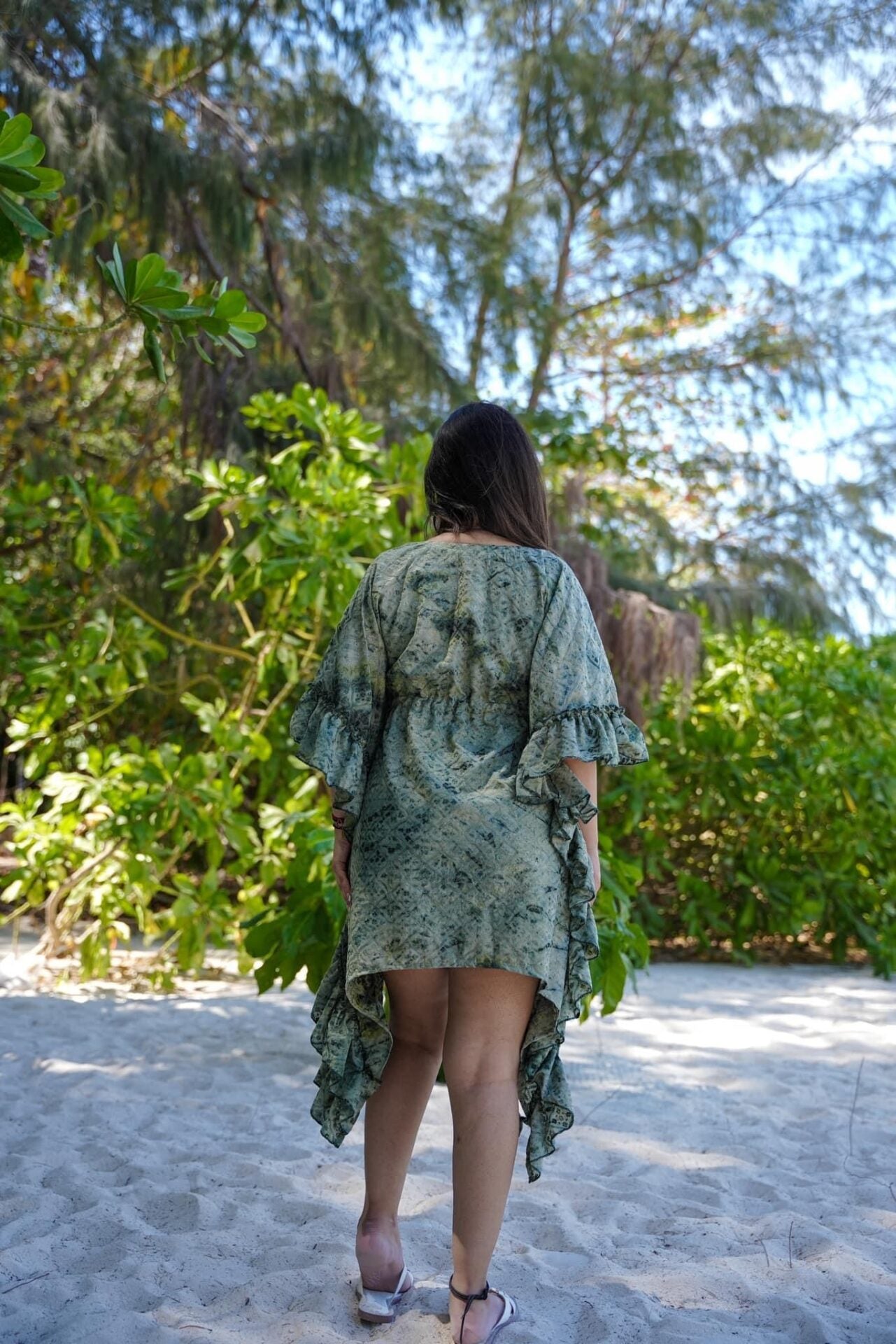 Rustic green kaftan