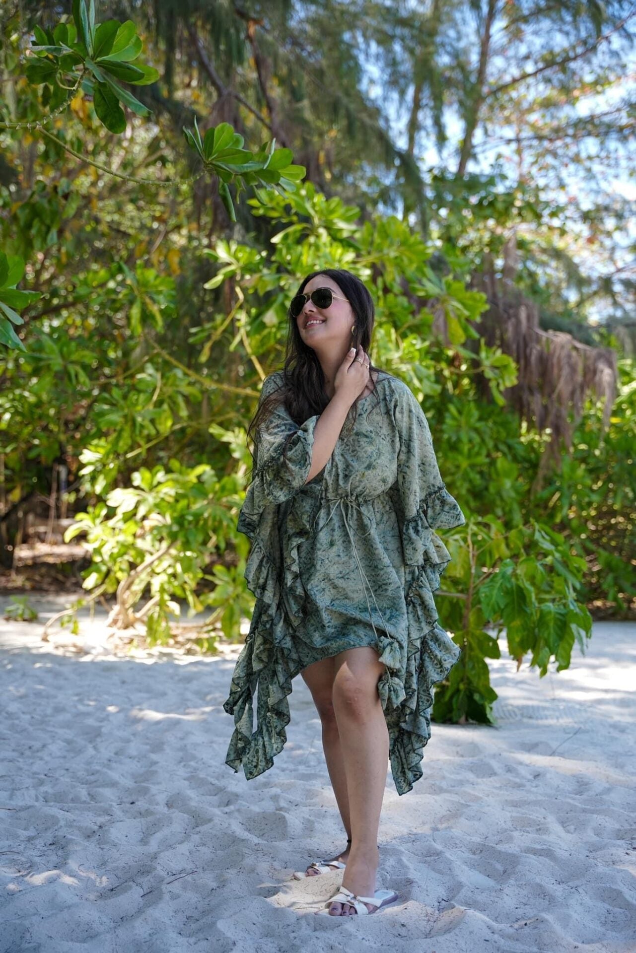 Rustic green kaftan