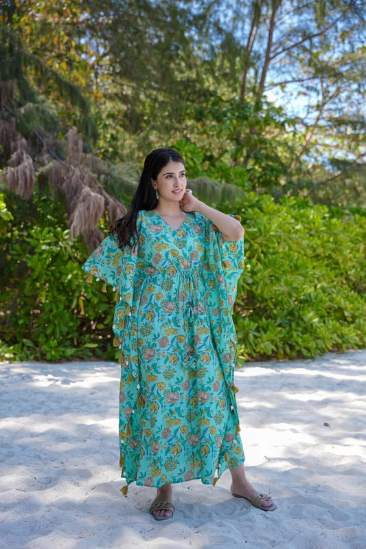 Verdant Petal kaftan