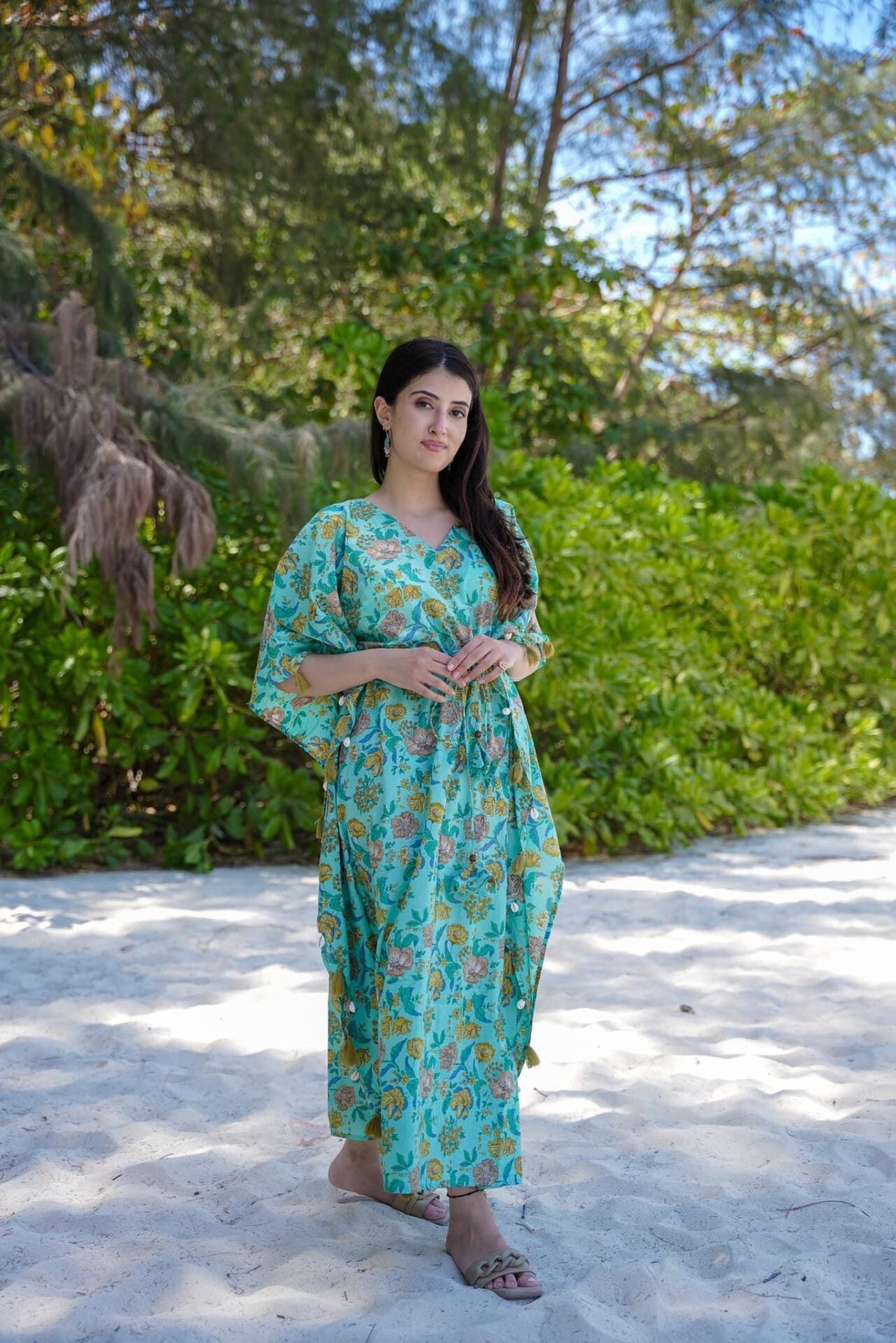 Verdant Petal kaftan