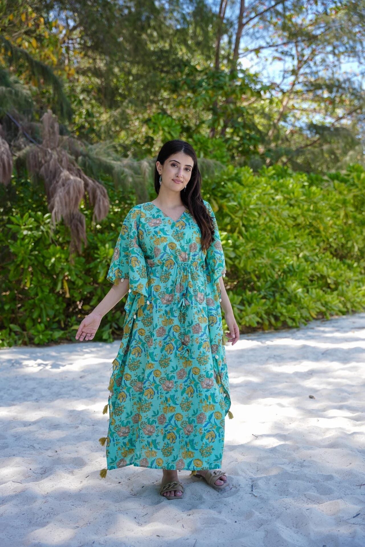 Verdant Petal kaftan